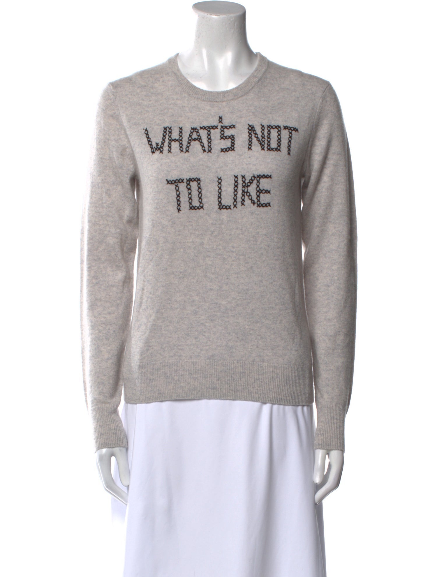Lingua Franca Cashmere Graphic Print Sweater