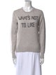 Lingua Franca Cashmere Graphic Print Sweater