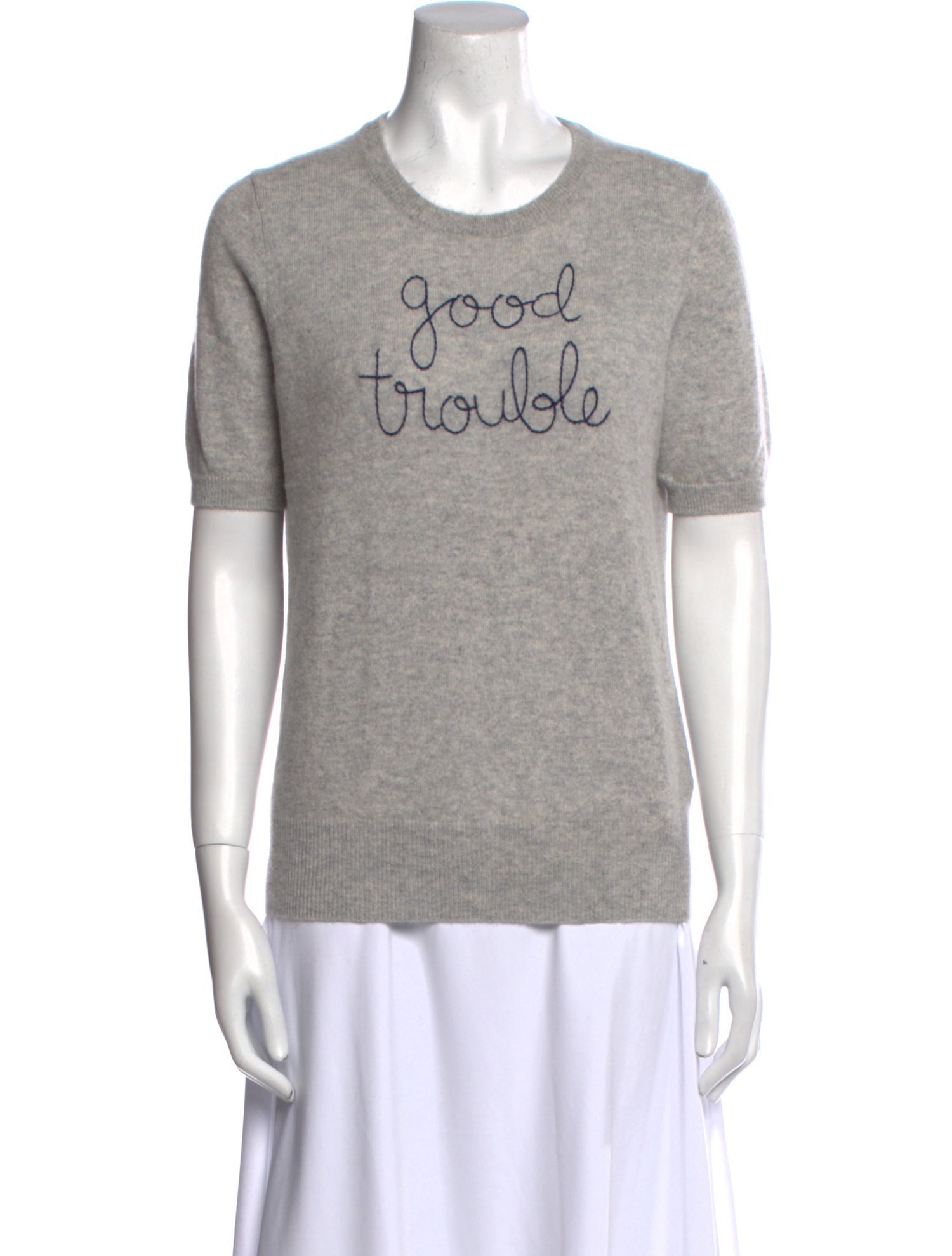 Lingua Franca Cashmere Graphic Print Sweater