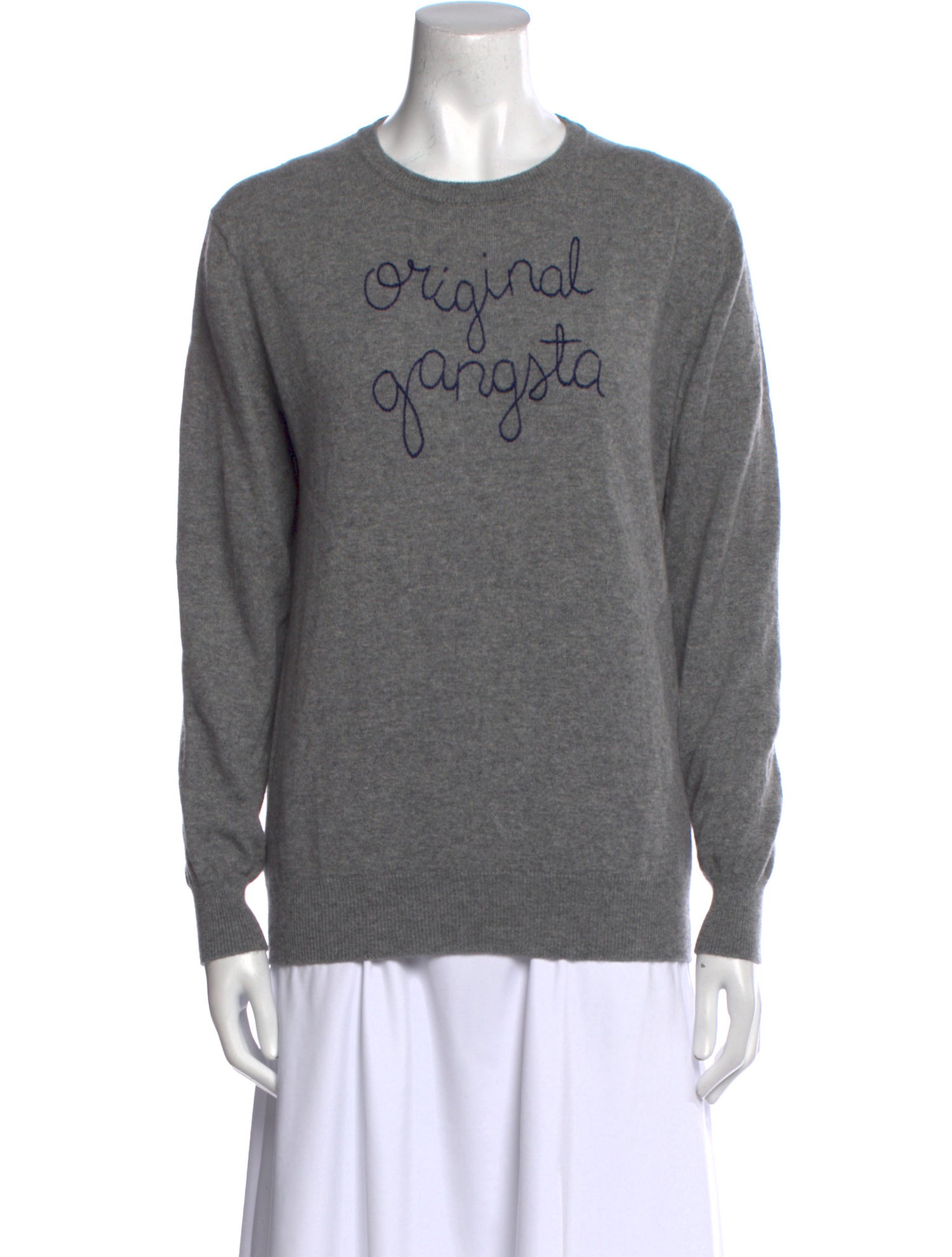 Lingua Franca Cashmere Graphic Print Sweater
