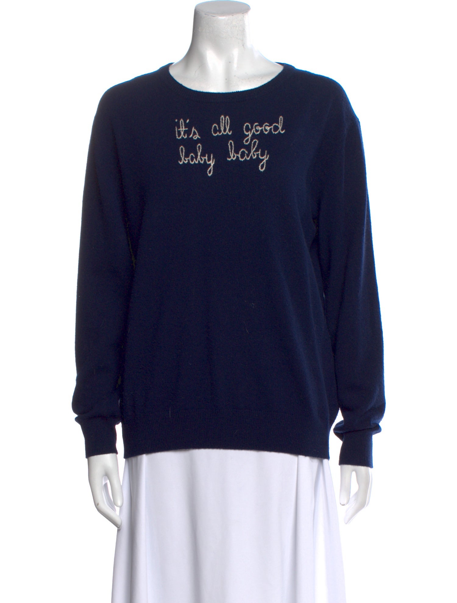 Lingua Franca Cashmere Graphic Print Sweater