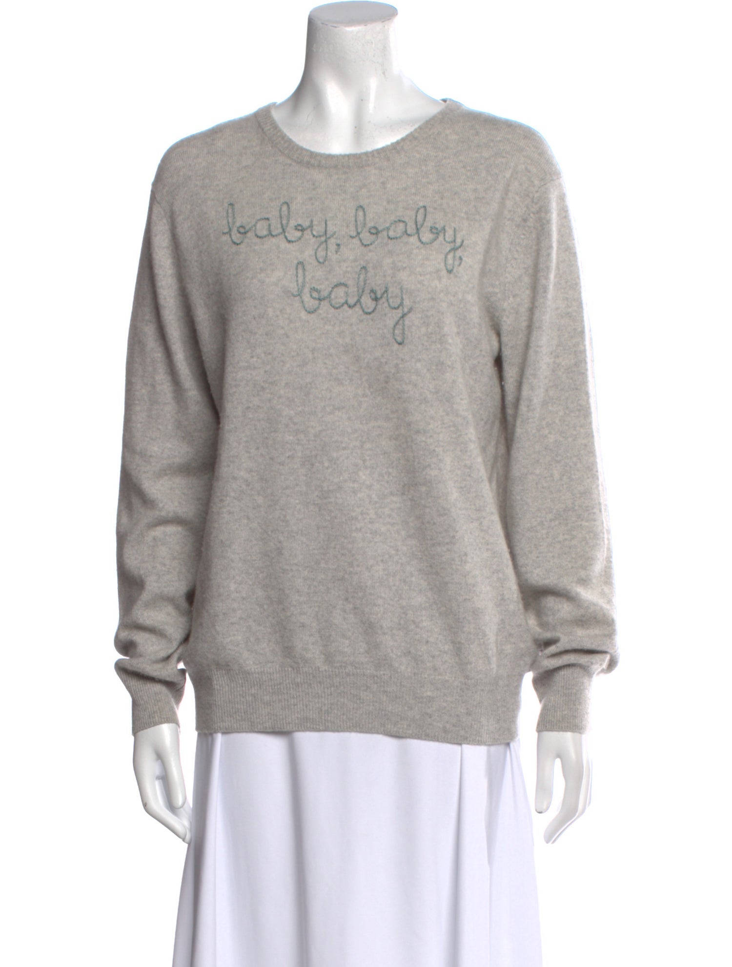 Lingua Franca Cashmere Graphic Print Sweater