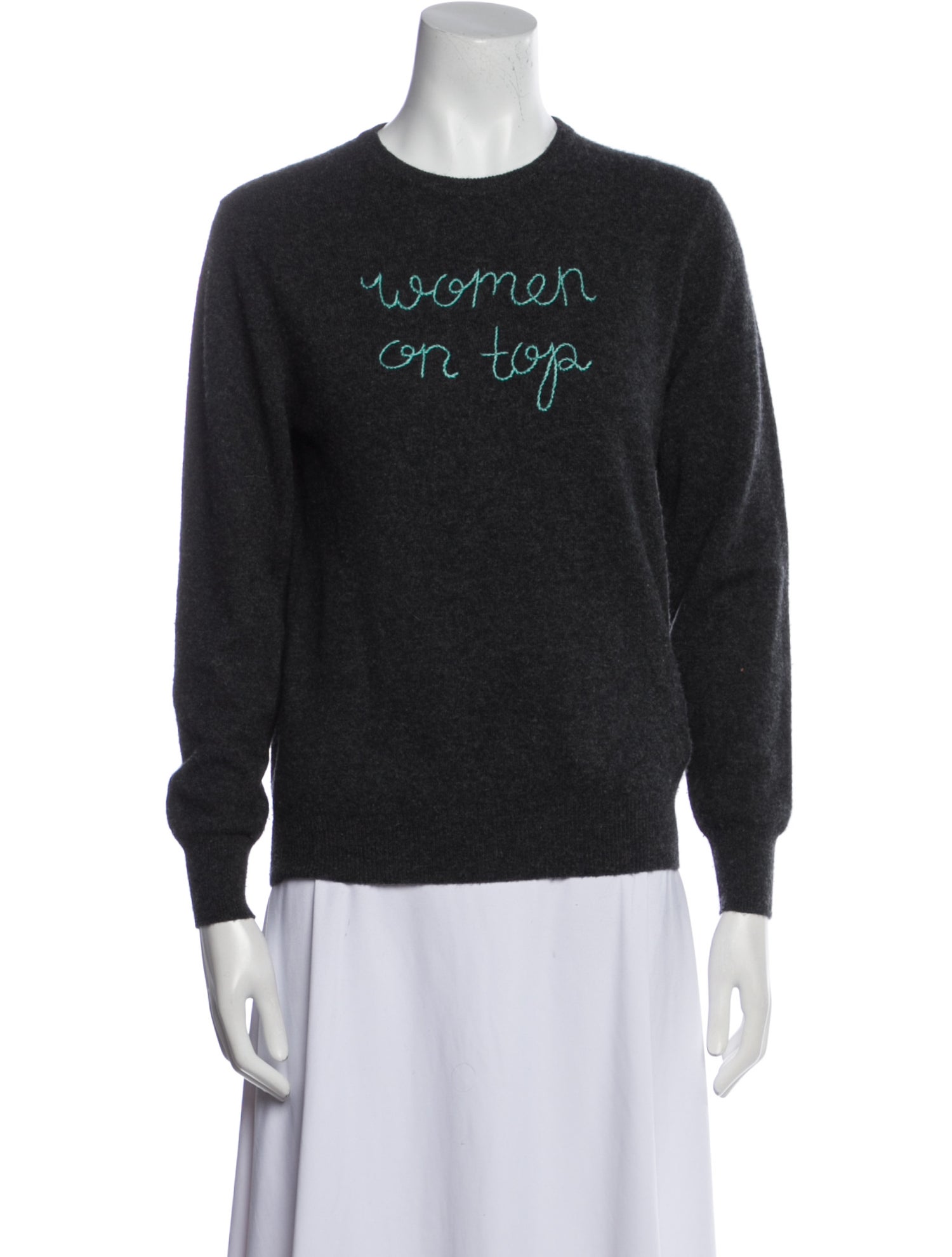 Lingua Franca Cashmere Graphic Print Sweater