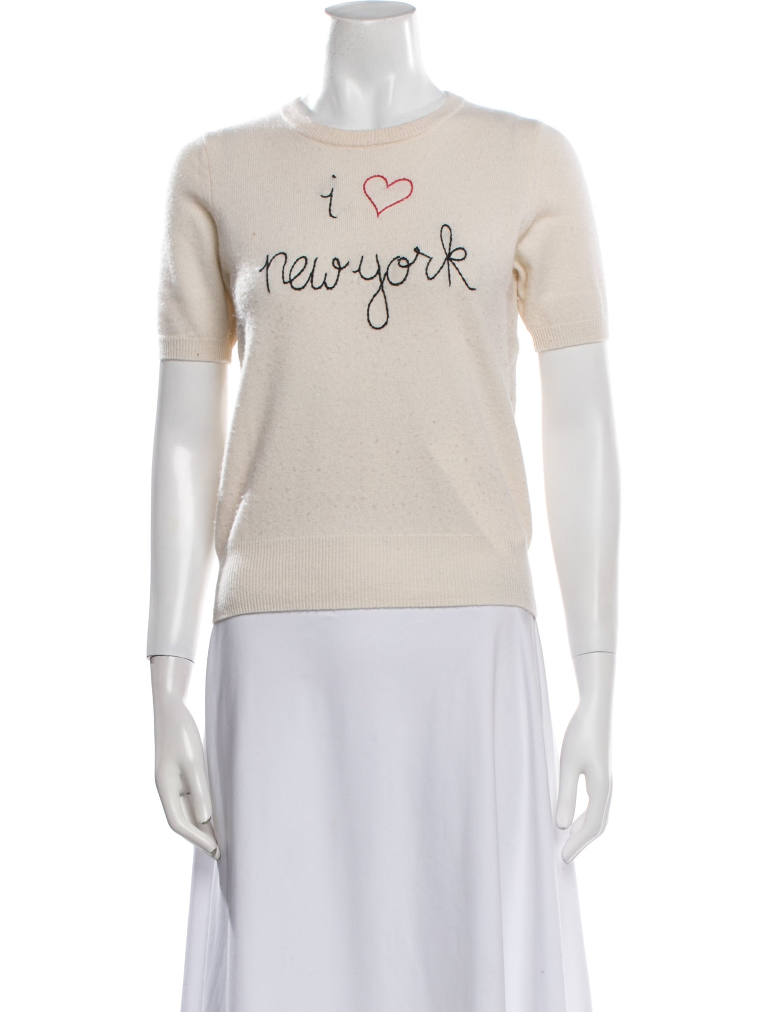 Lingua Franca Cashmere Graphic Print Sweater