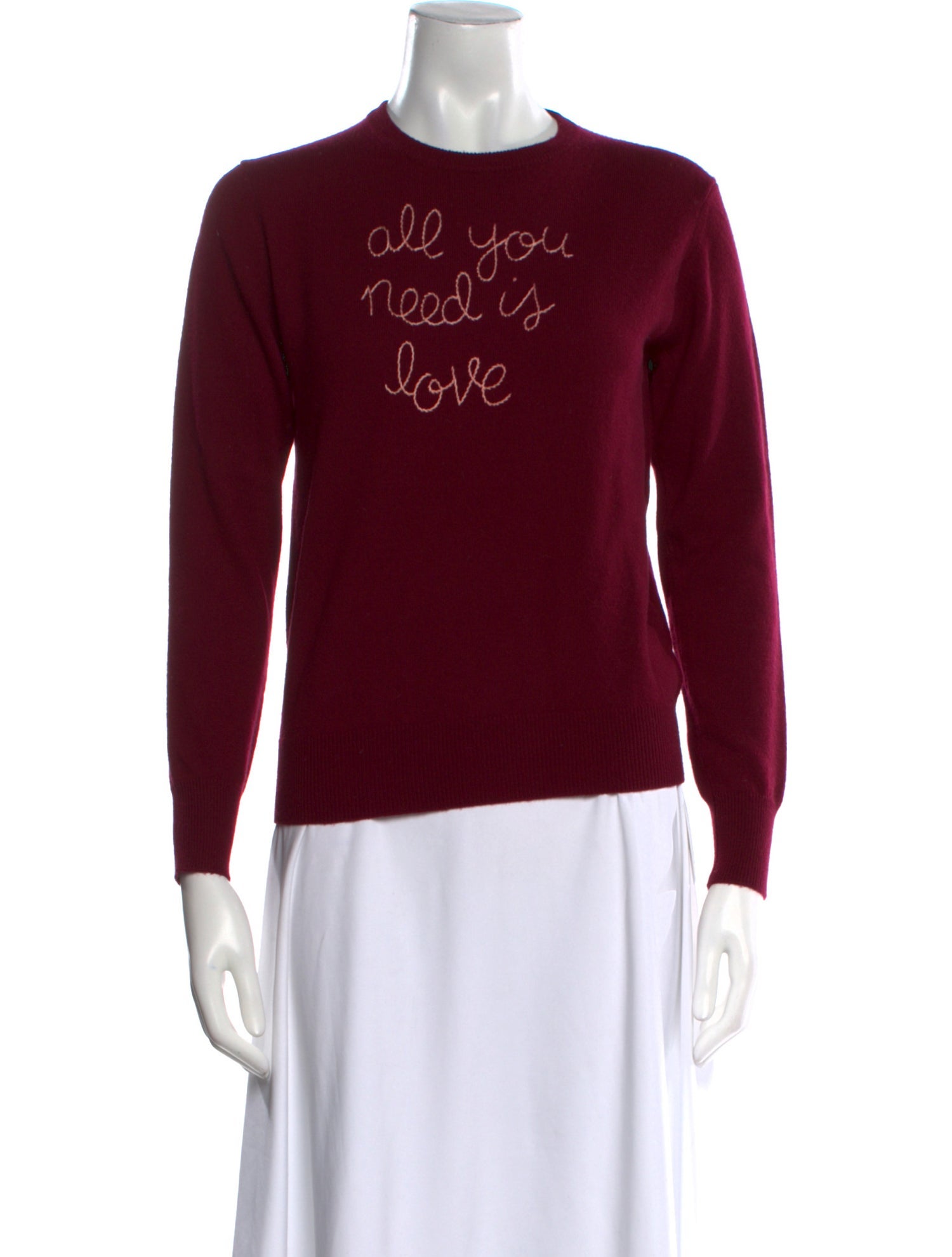 Lingua Franca Cashmere Graphic Print Sweater