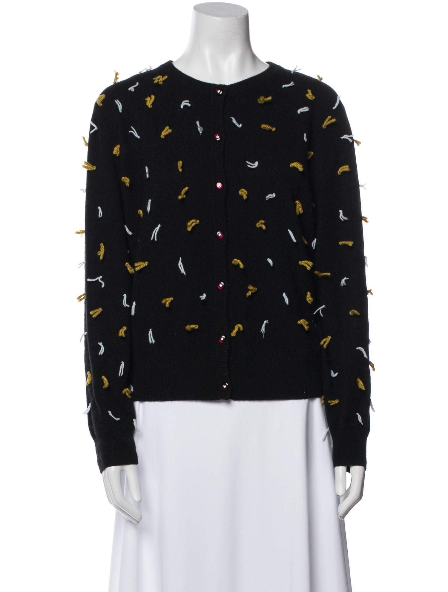 Lingua Franca Cashmere Printed Sweater