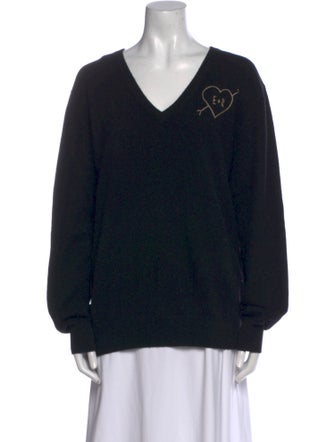 Lingua Franca Cashmere Graphic Print Sweater