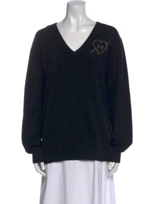 Lingua Franca Cashmere Graphic Print Sweater