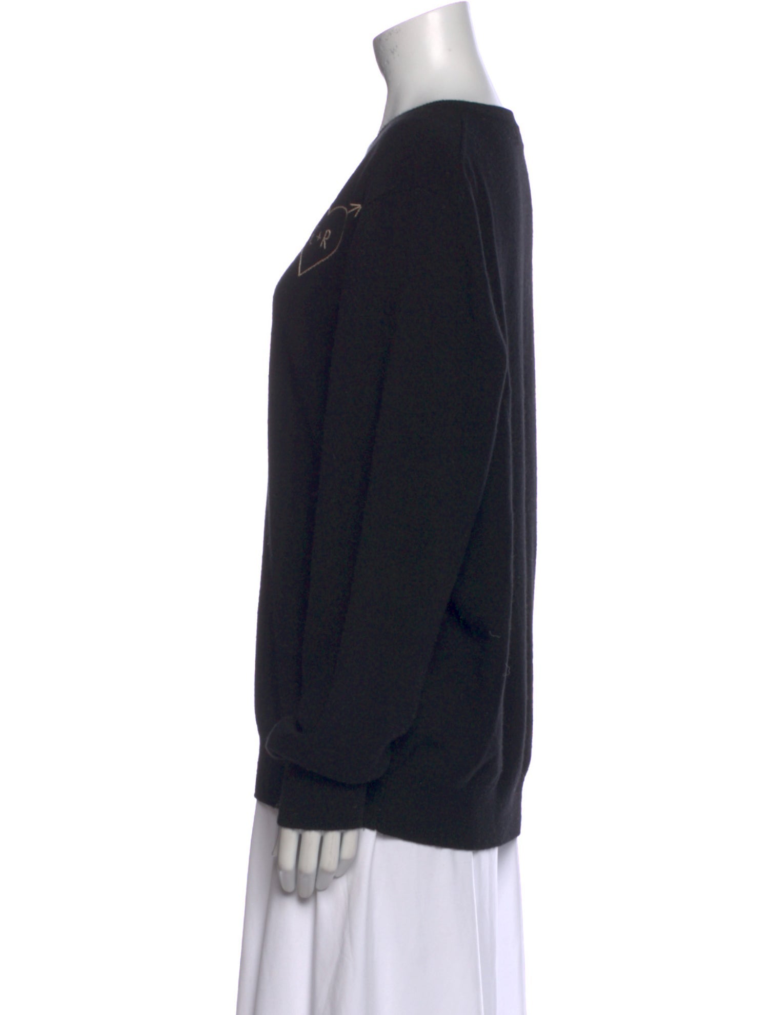 Lingua Franca Cashmere Graphic Print Sweater