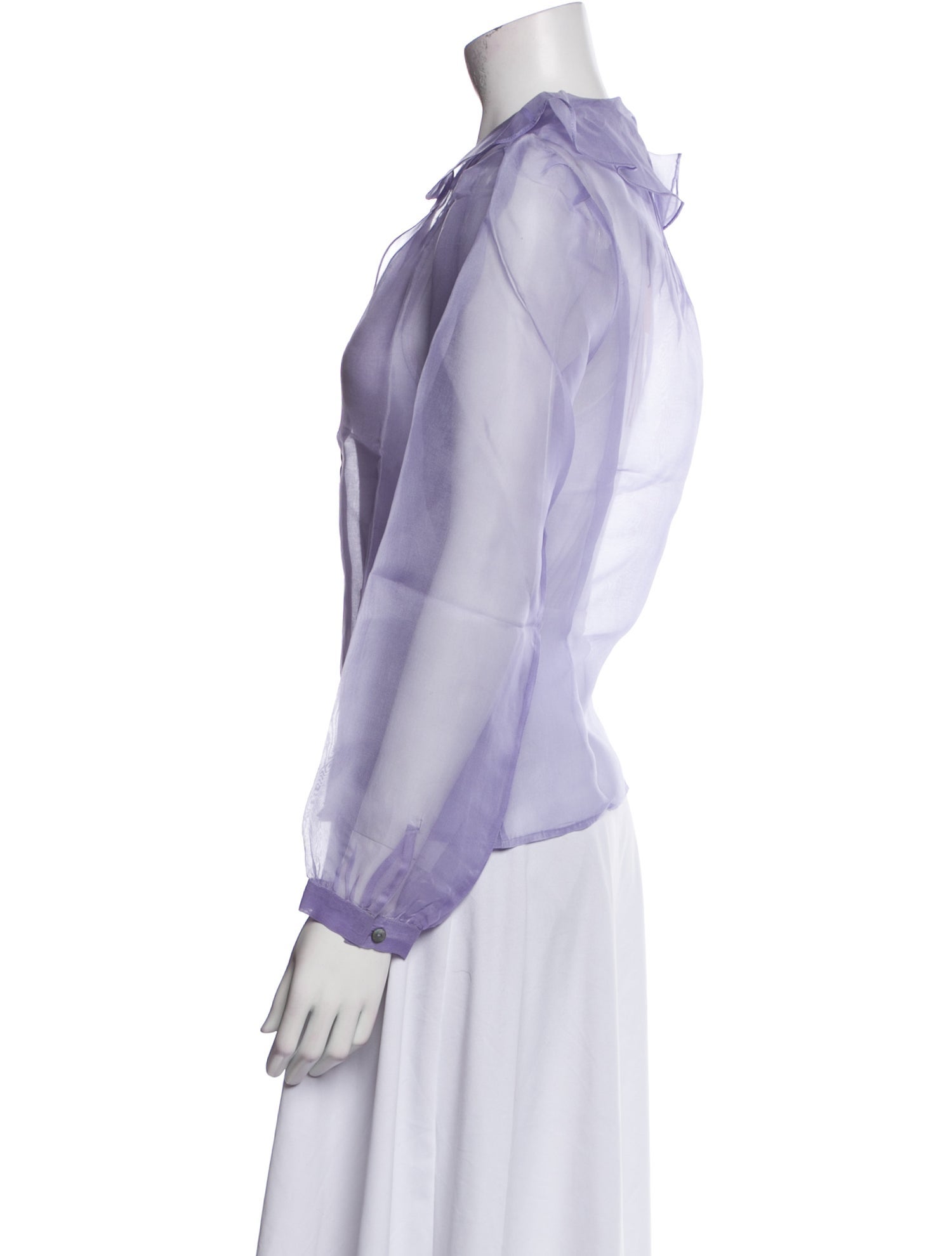 Lingua Franca Silk V-Neck Blouse w/ Tags