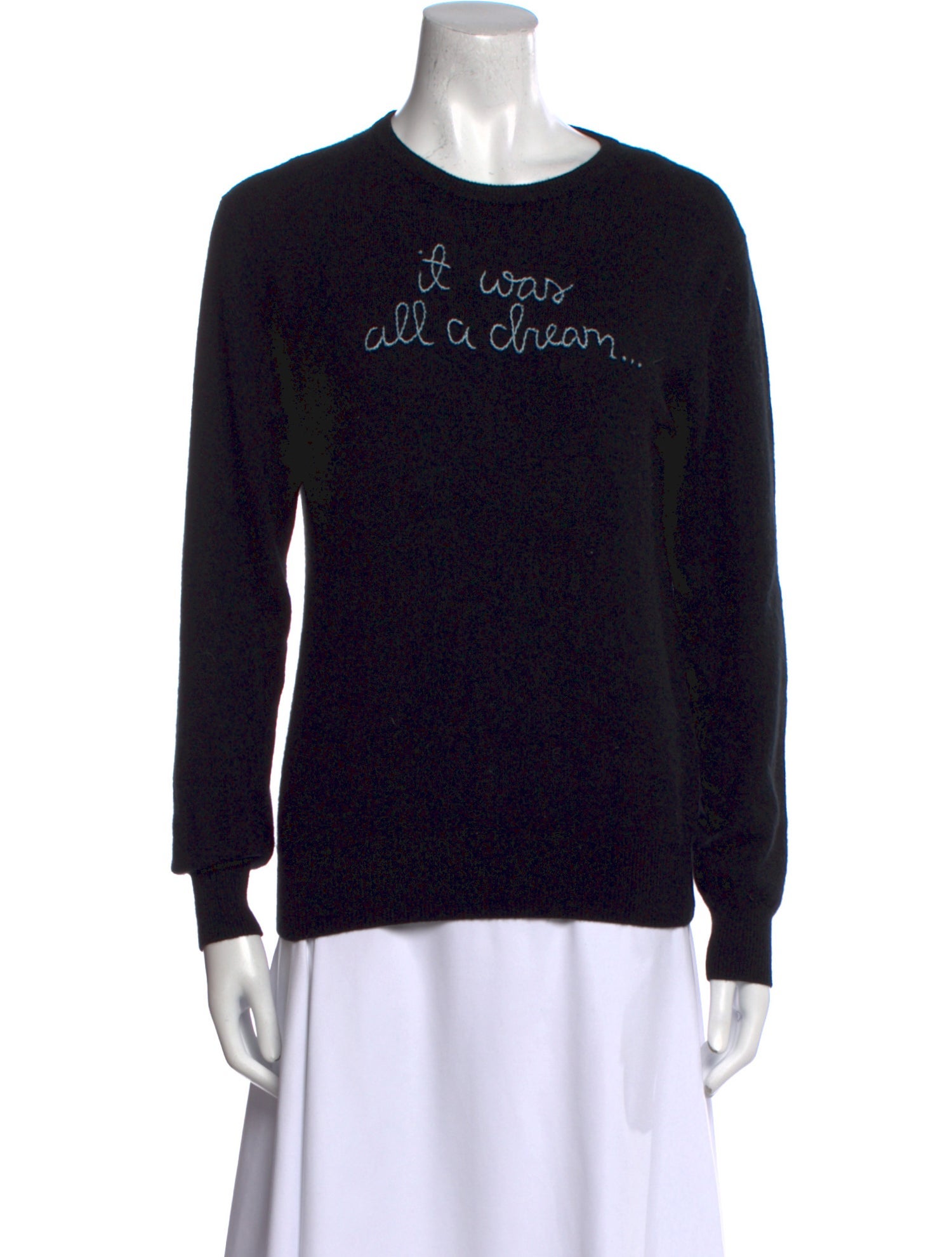 Lingua Franca Cashmere Graphic Print Sweater