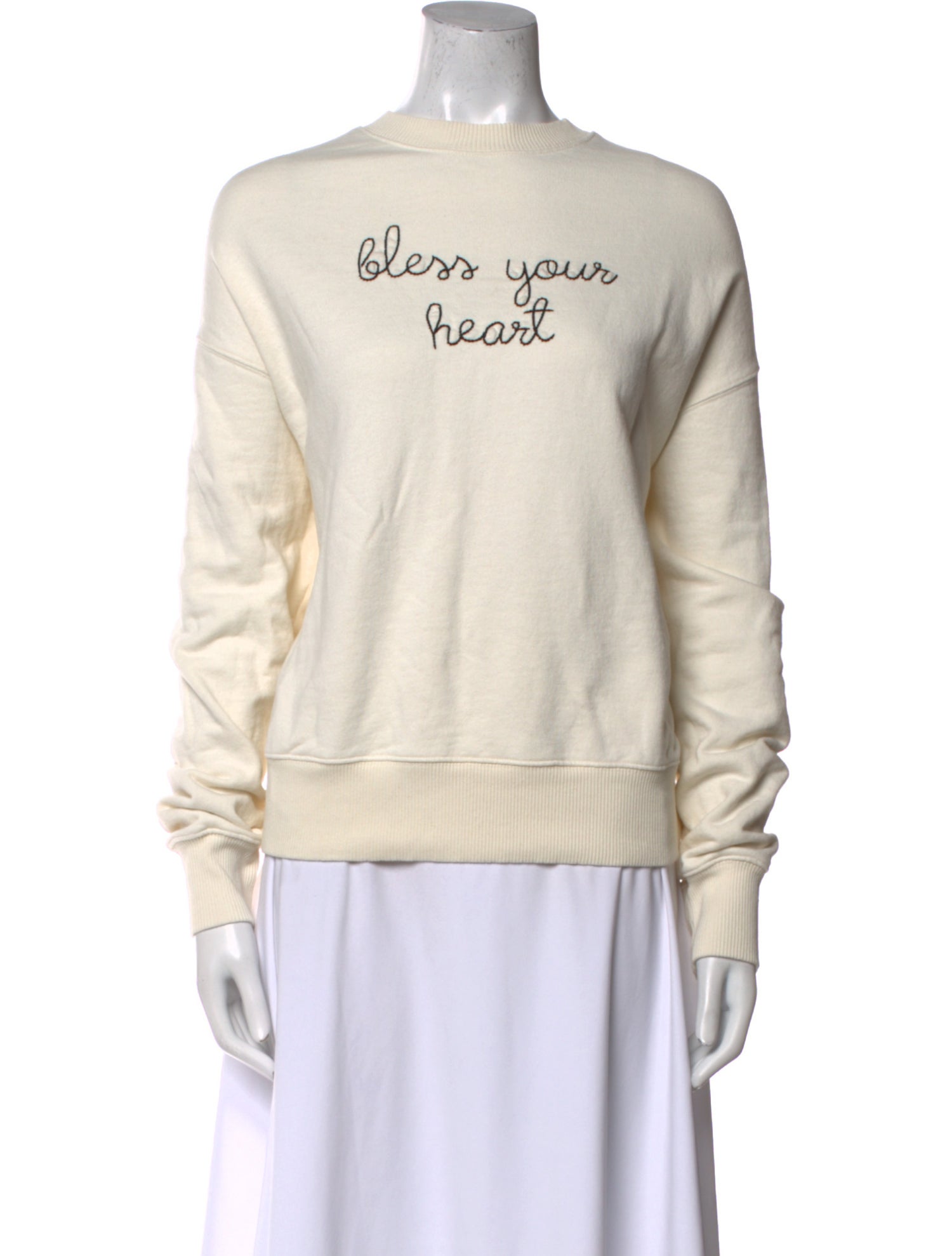 Lingua Franca Graphic Print Crew Neck Sweatshirt