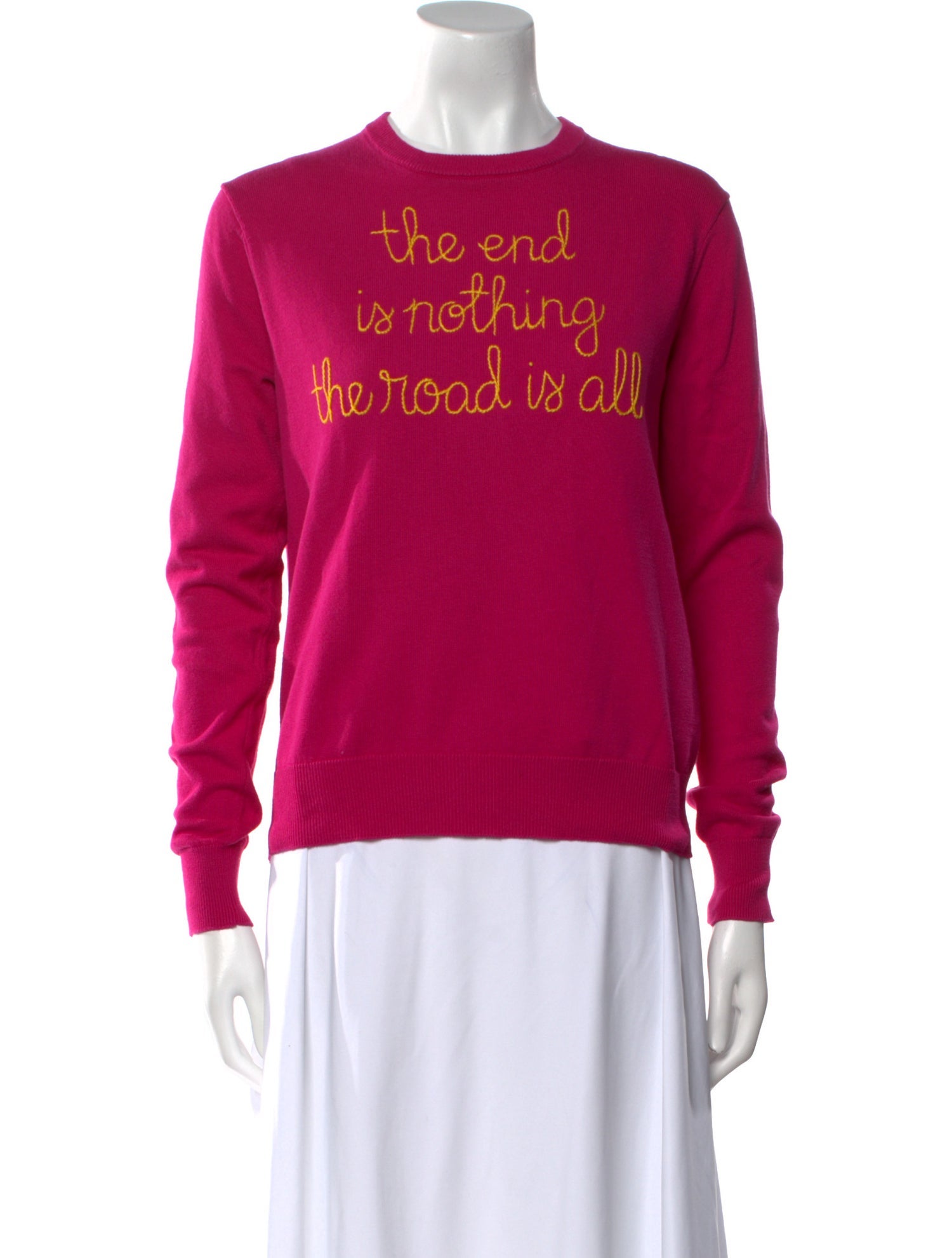 Lingua Franca Graphic Print Crew Neck Sweatshirt