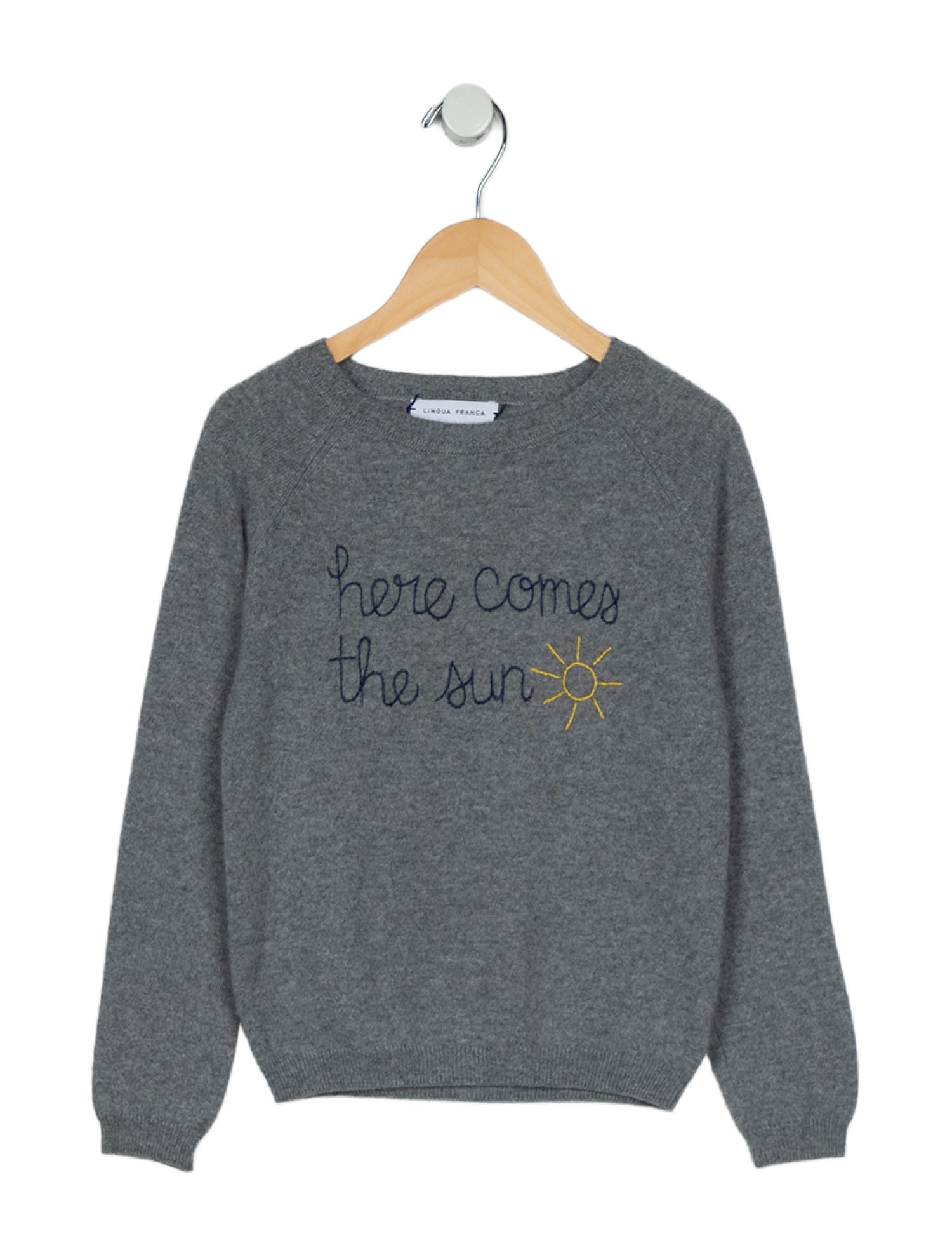 Lingua Franca Toddler Girls' Embroidered Cashmere sweater