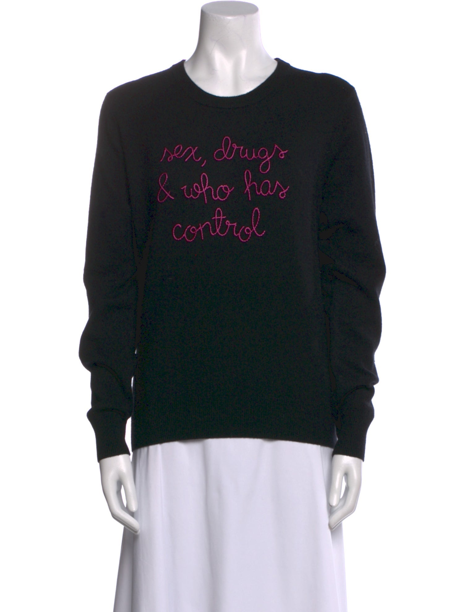 Lingua Franca Cashmere Graphic Print Sweater