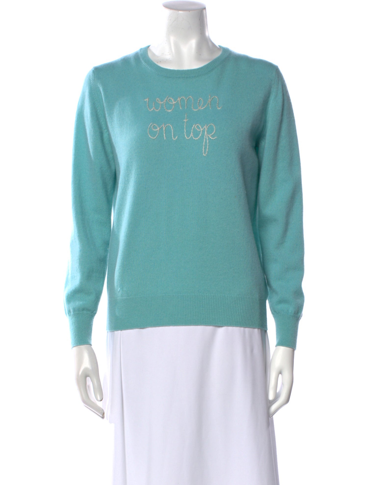 Lingua Franca Cashmere Graphic Print Sweater