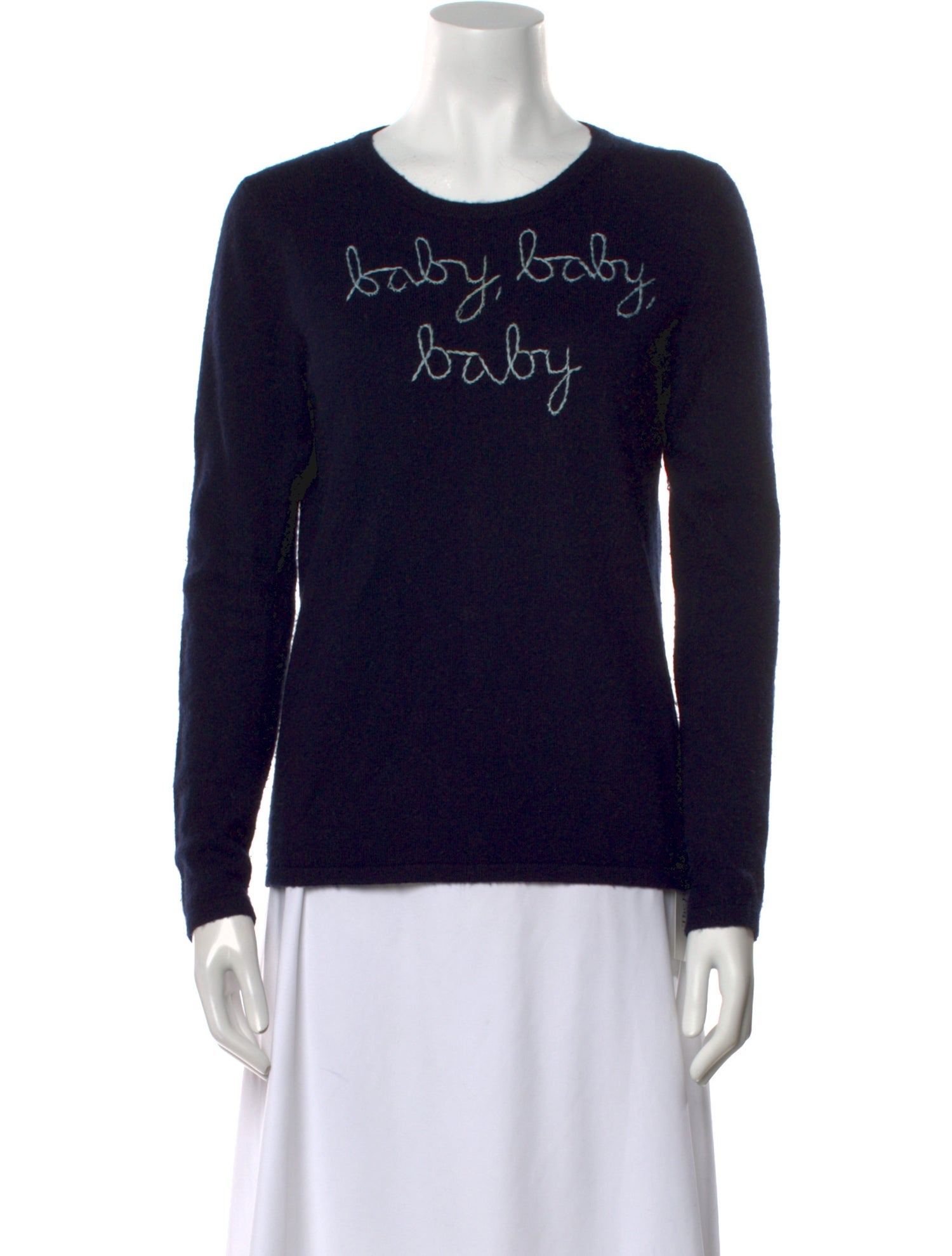 Lingua Franca Cashmere Graphic Print Sweater