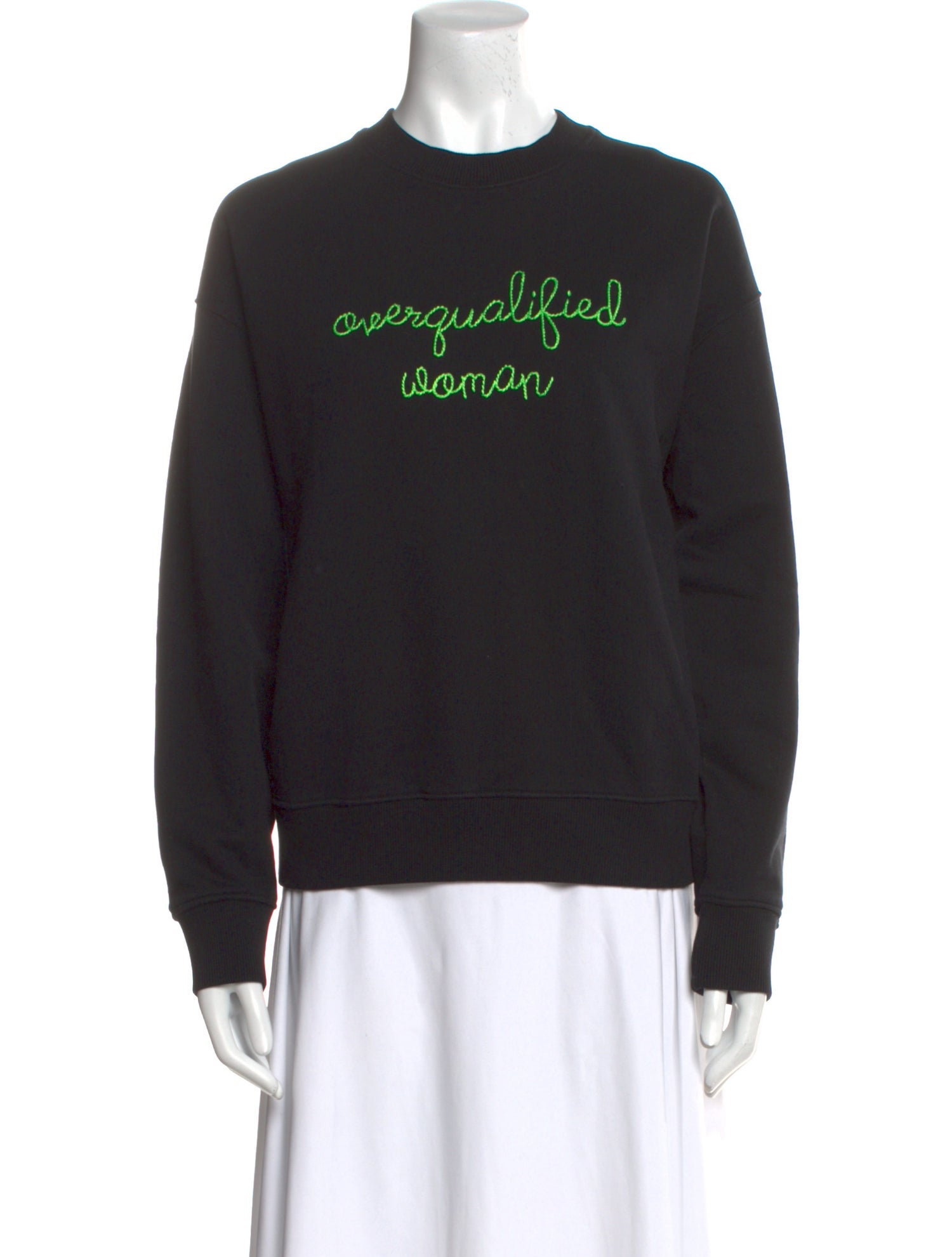 Lingua Franca Graphic Print Crew Neck Sweatshirt