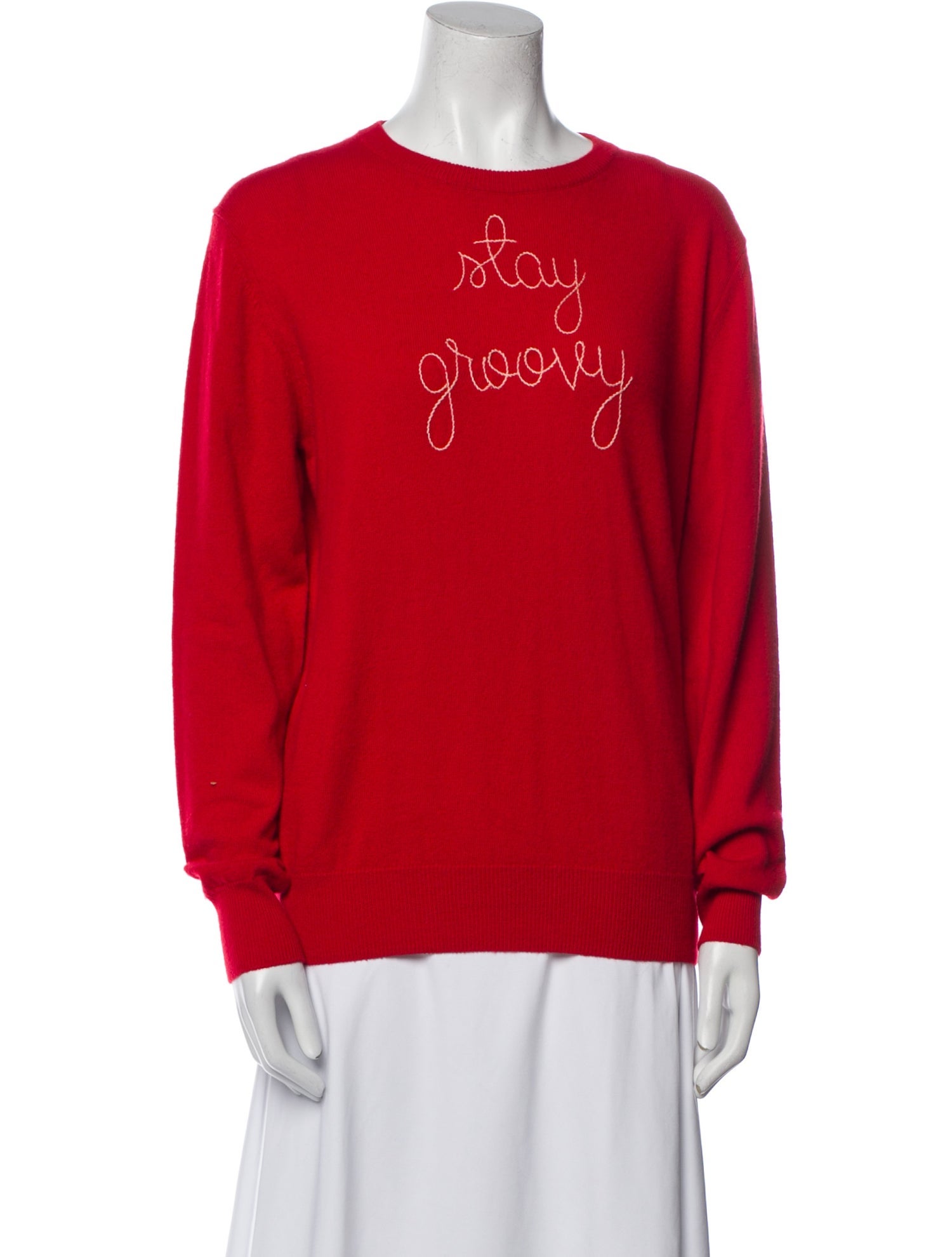 Lingua Franca Cashmere Graphic Print Sweater