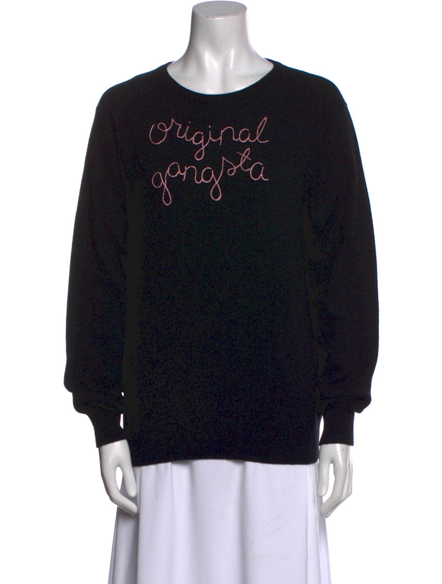 Lingua Franca Cashmere Graphic Print Sweater
