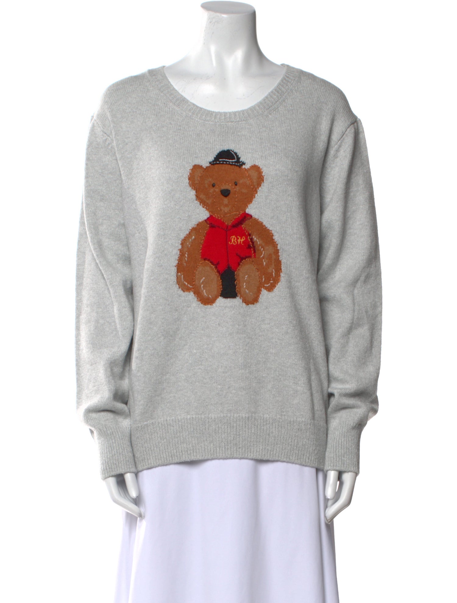 Lingua Franca Graphic Print Scoop Neck Sweater