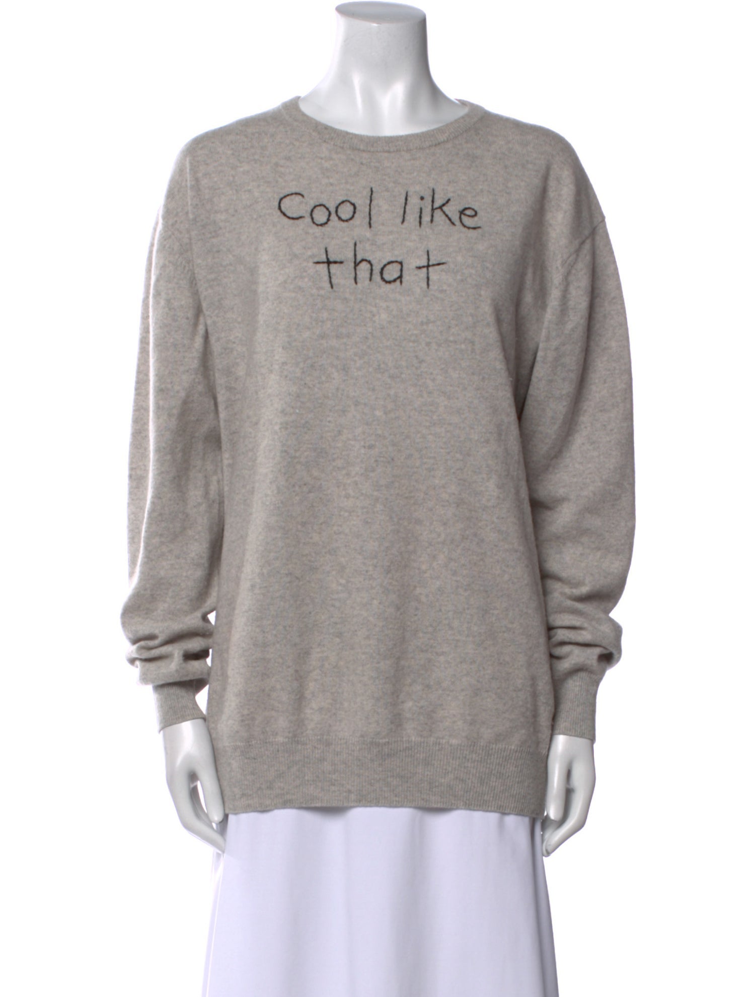 Lingua Franca Cashmere Graphic Print Sweater