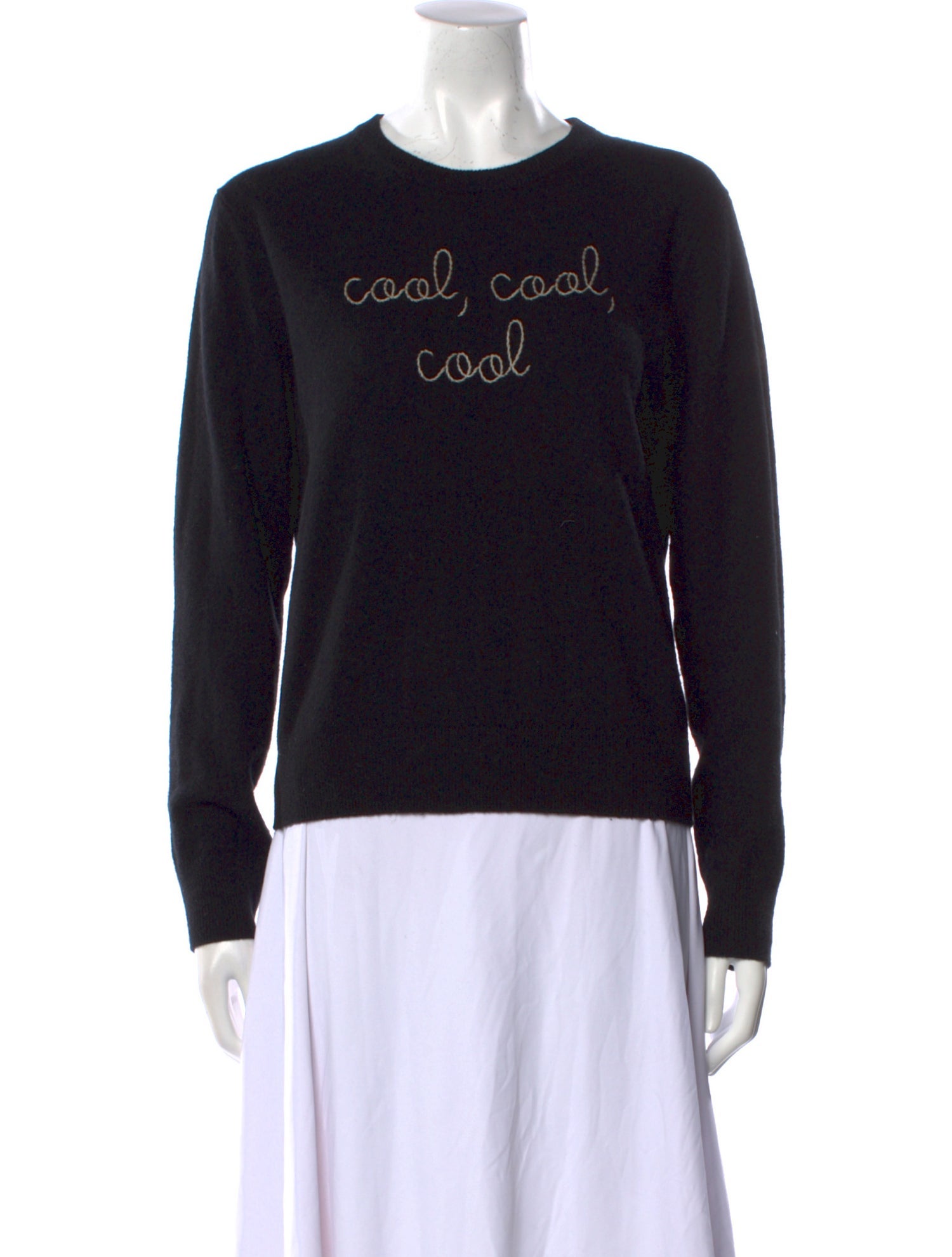 Lingua Franca Cashmere Graphic Print Sweater