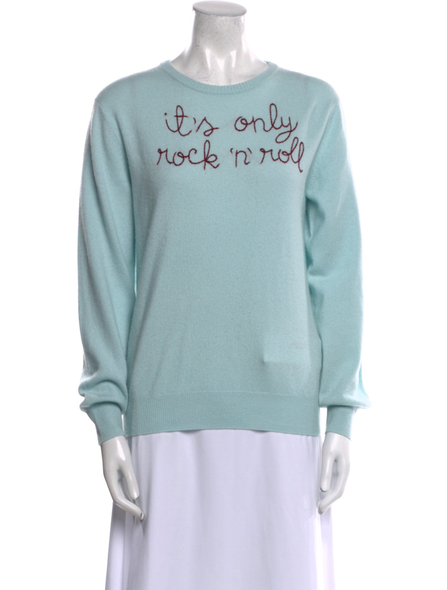 Lingua Franca Cashmere Graphic Print Sweater