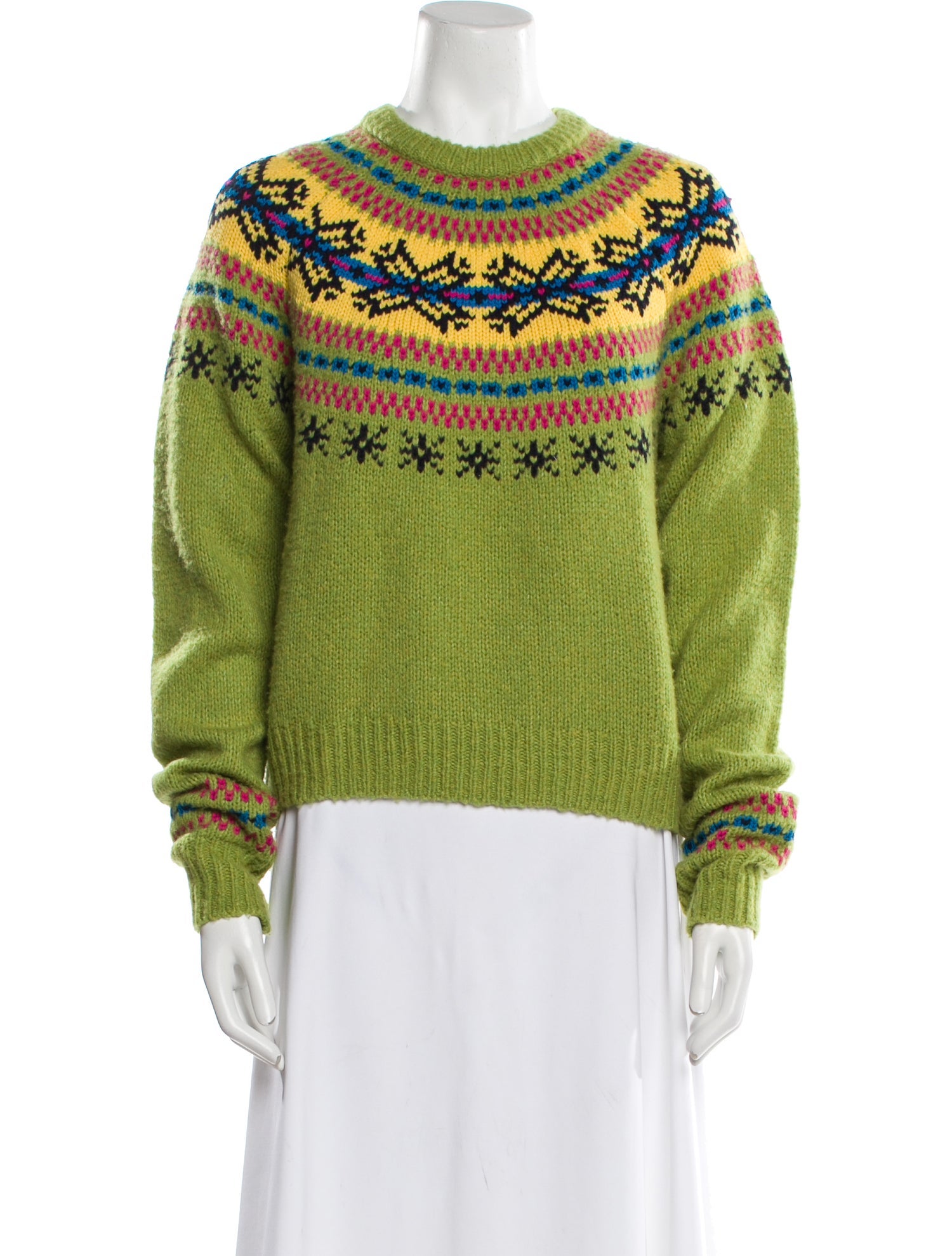 Lingua Franca Wool Striped Sweater