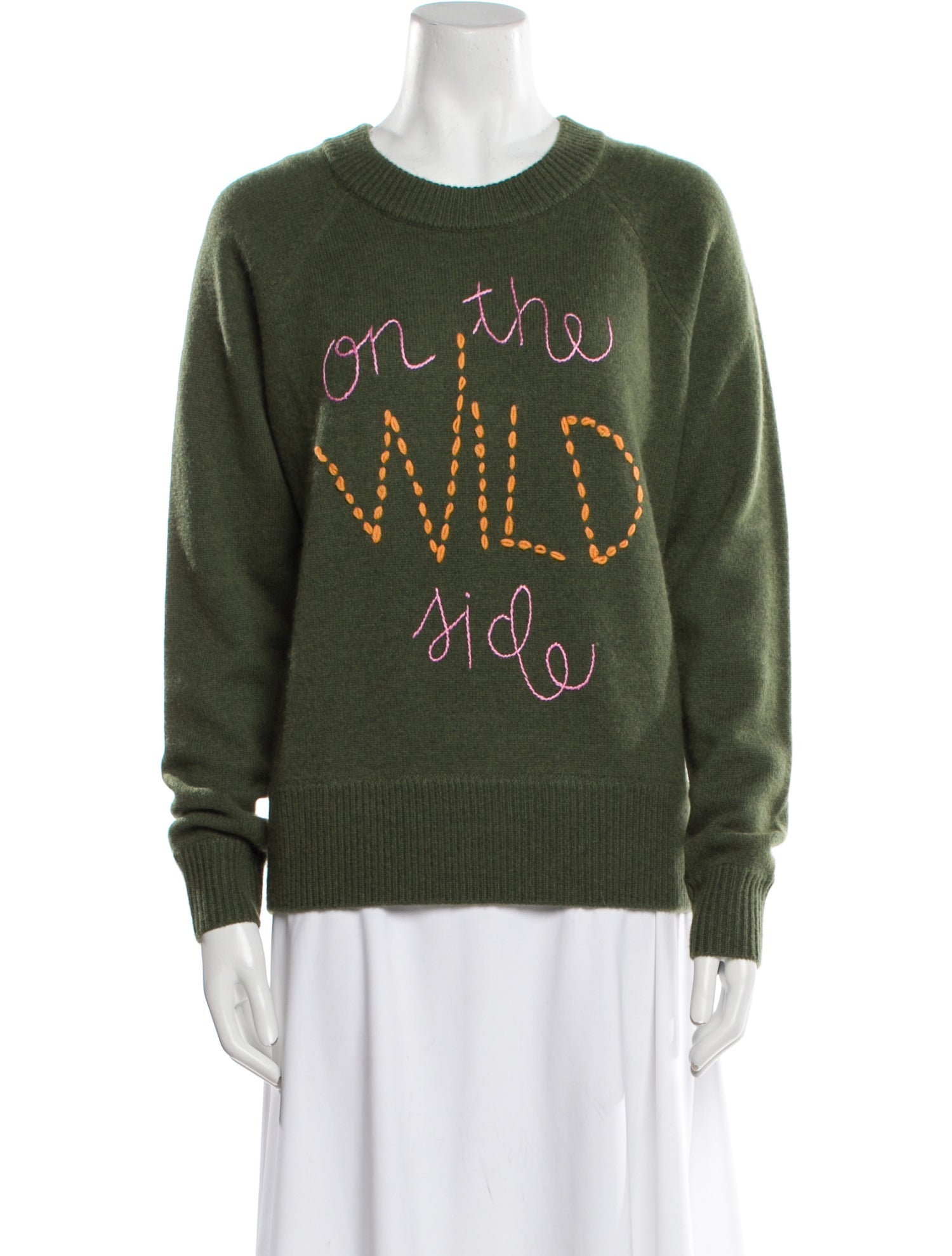 Lingua Franca Wool Graphic Print Sweater w/ Tags