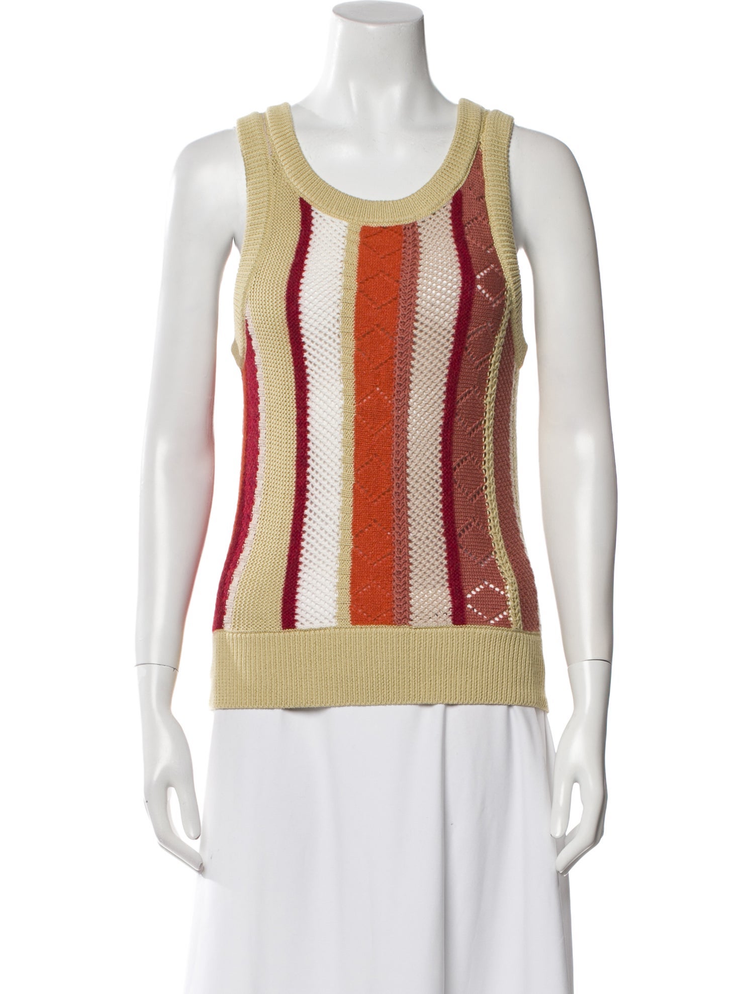 Lingua Franca Printed Scoop Neck Top