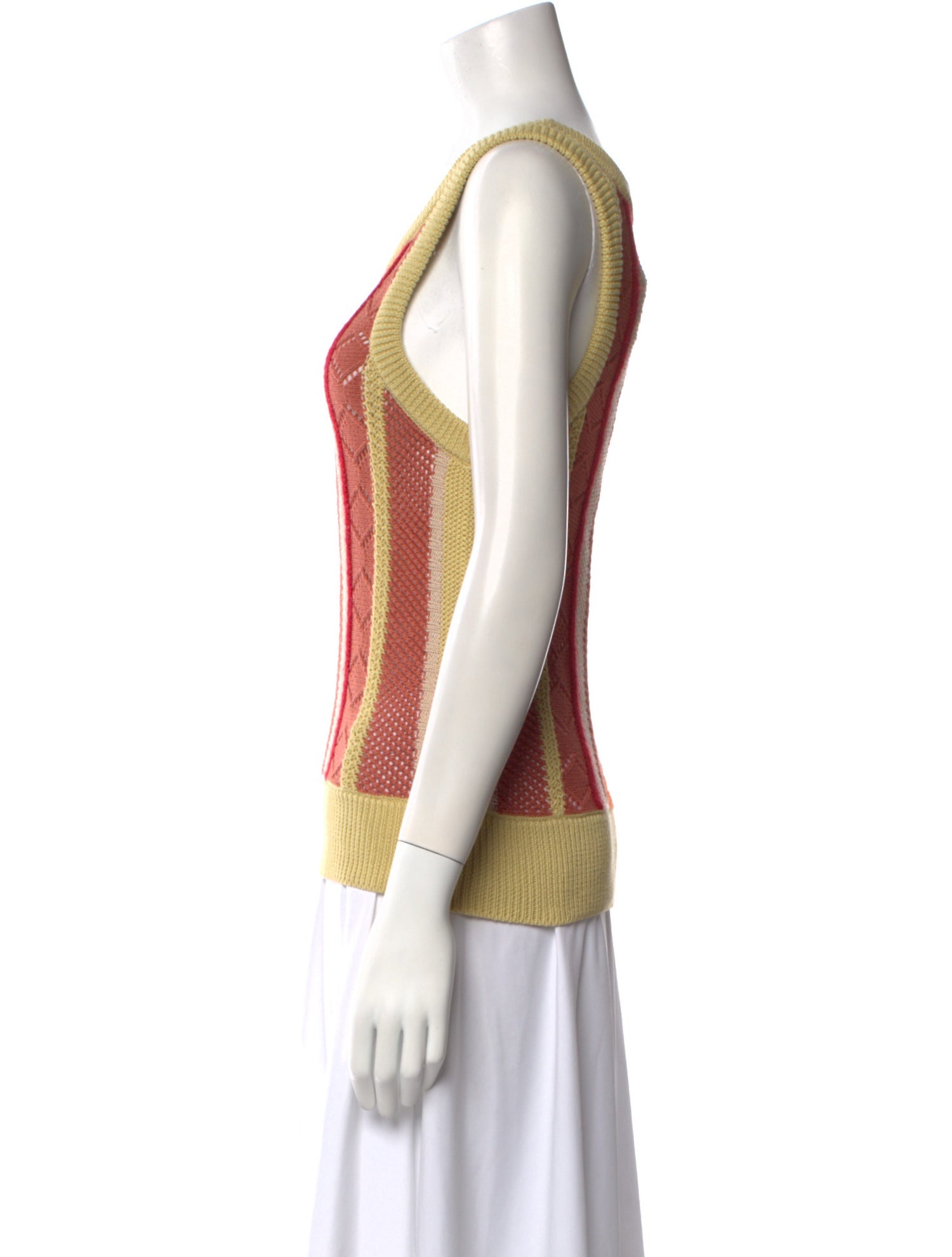 Lingua Franca Striped Scoop Neck Top