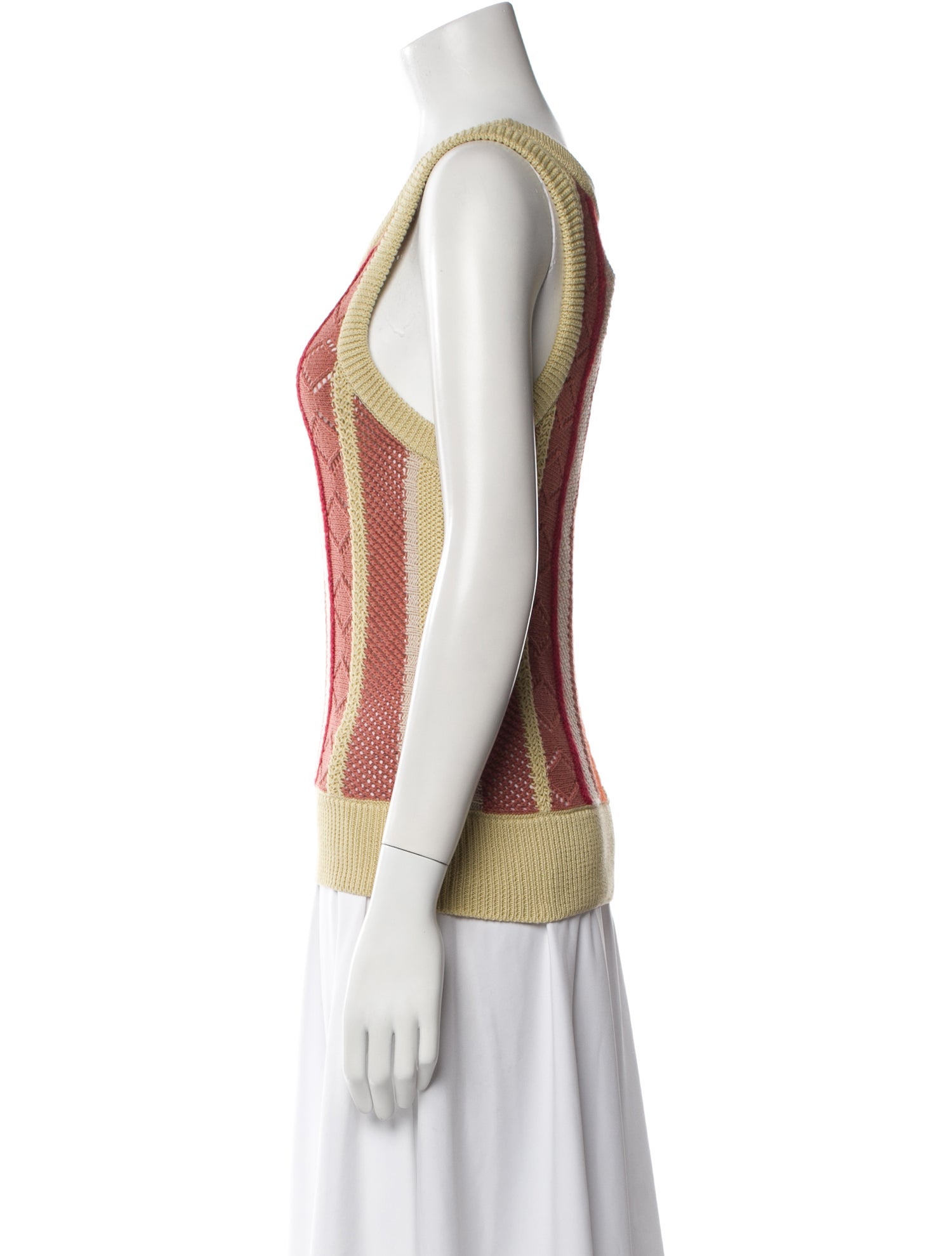 Lingua Franca Striped Scoop Neck Top