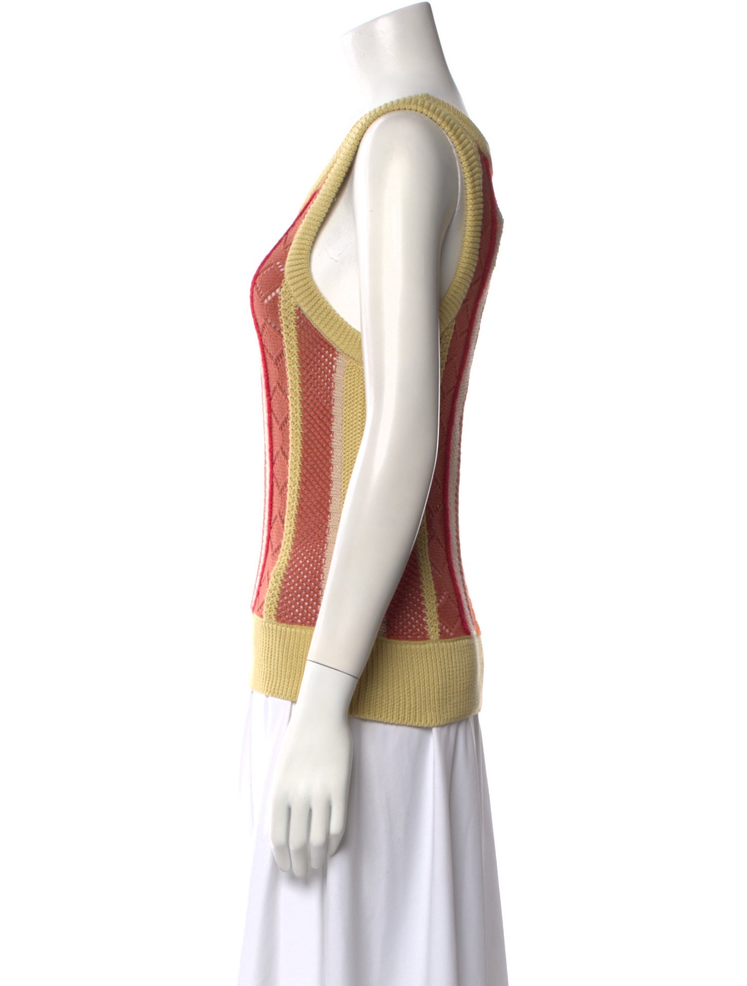 Lingua Franca Striped Scoop Neck Top