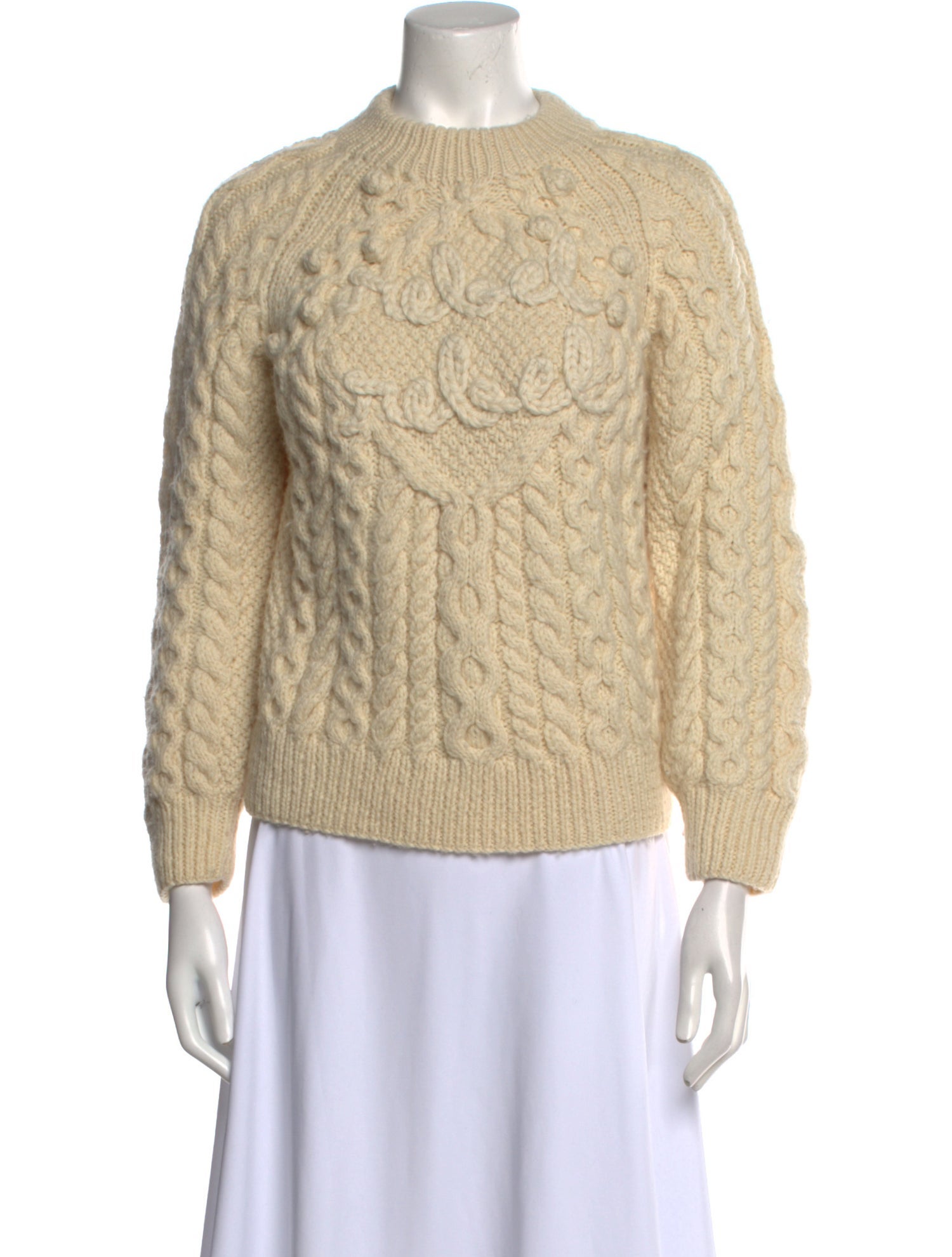 Lingua Franca Wool Mock Neck Sweater