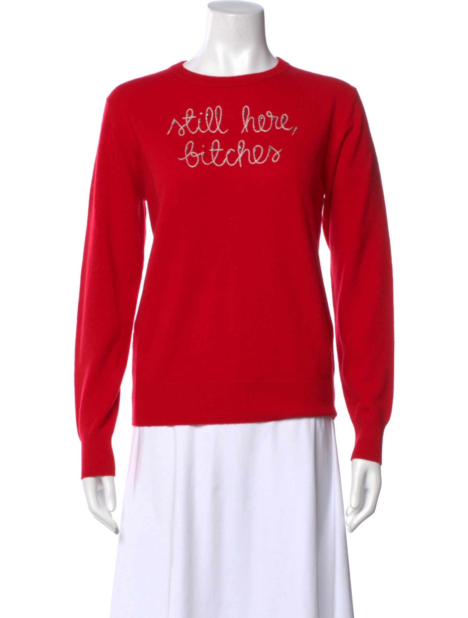 Lingua Franca Cashmere Graphic Print Sweater