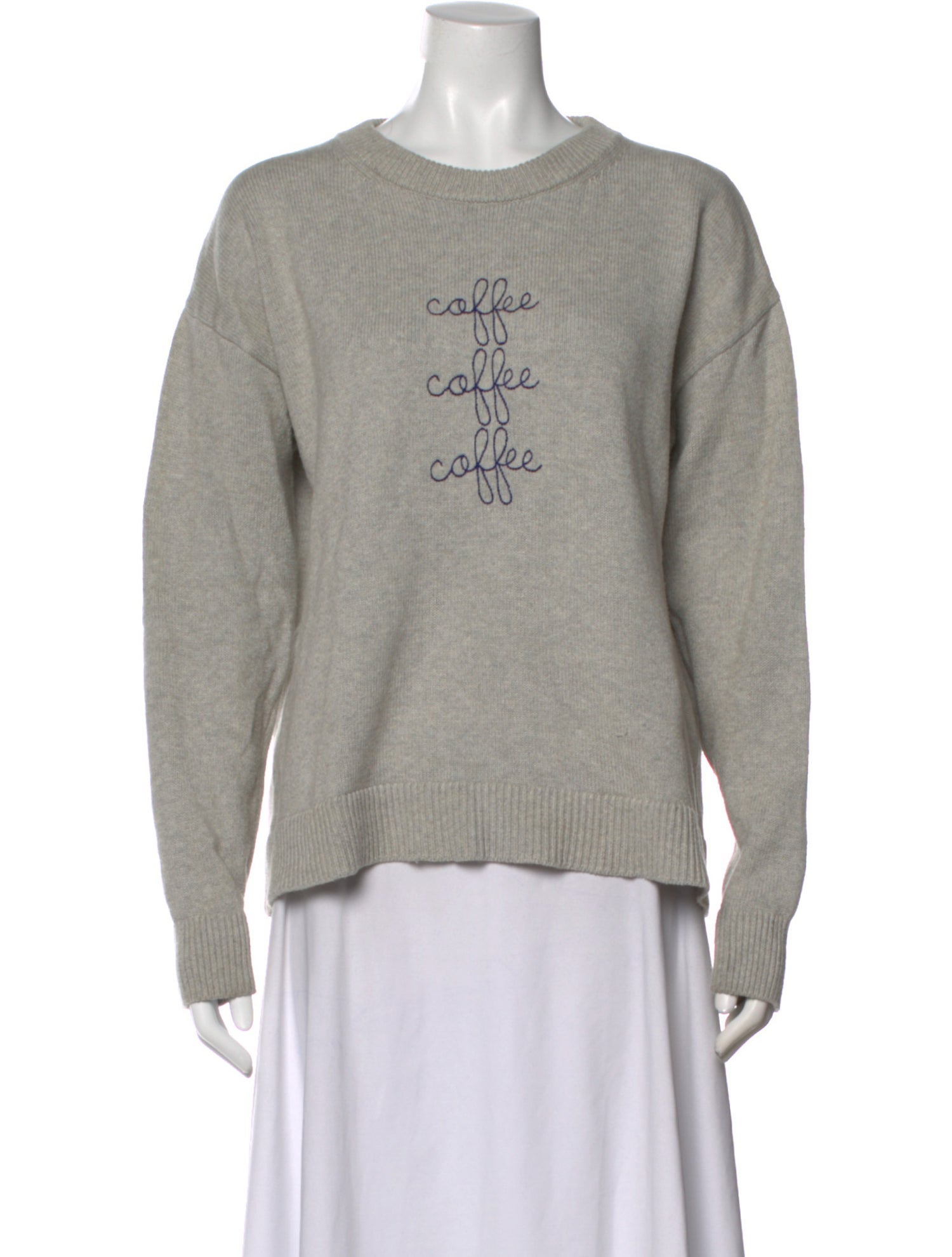 Lingua Franca Graphic Print Crew Neck Sweater
