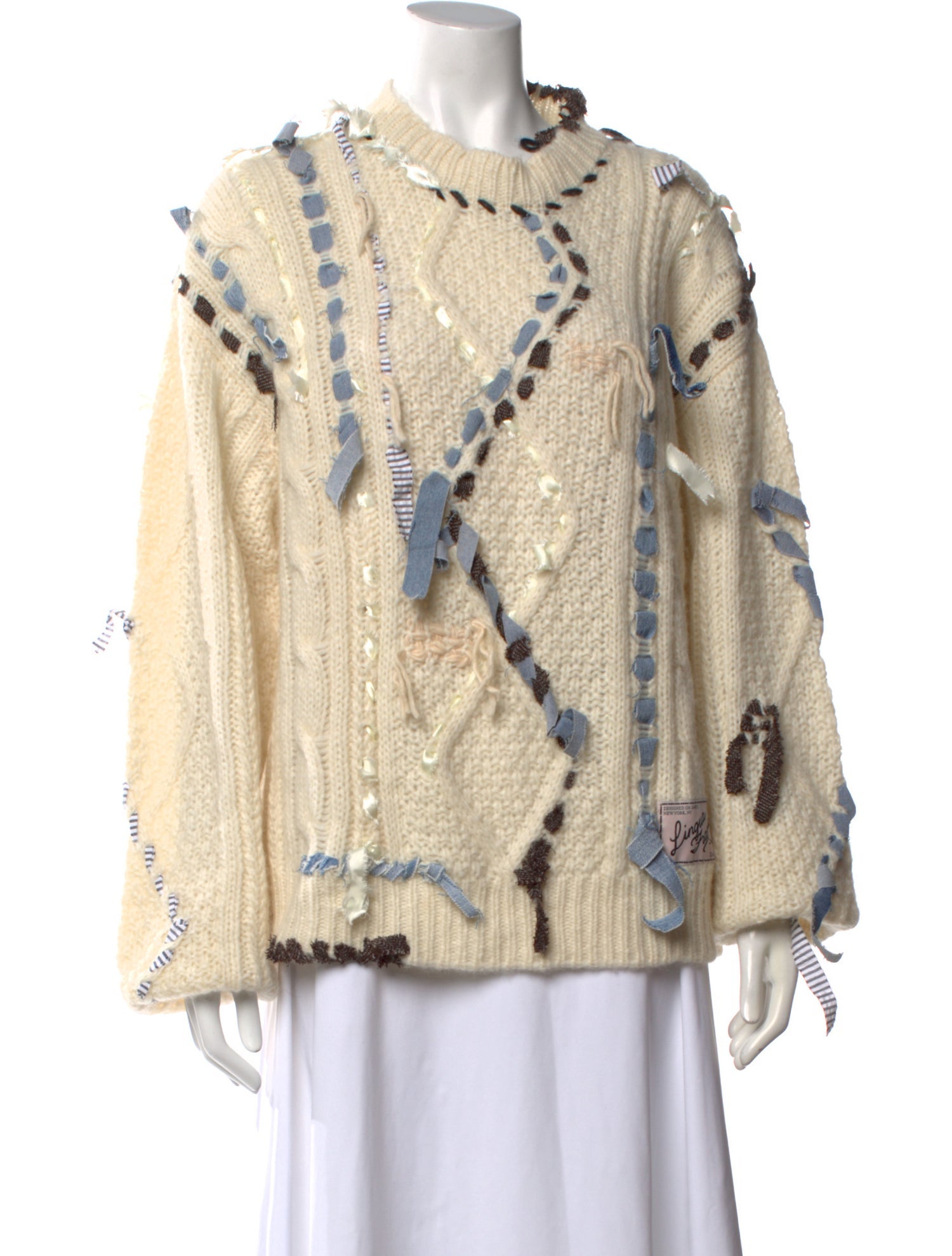 Lingua Franca Baby Alpaca Patterned Sweater