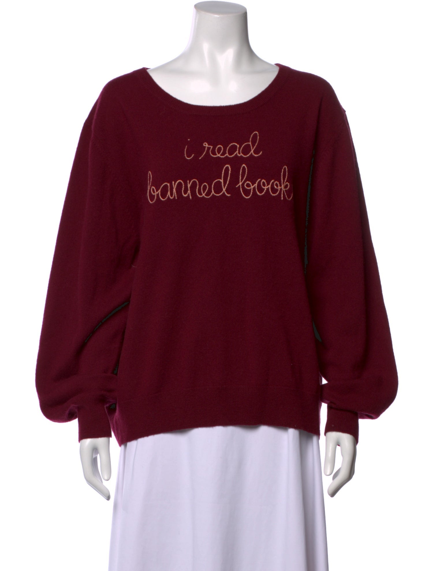 Lingua Franca Cashmere Graphic Print Sweater