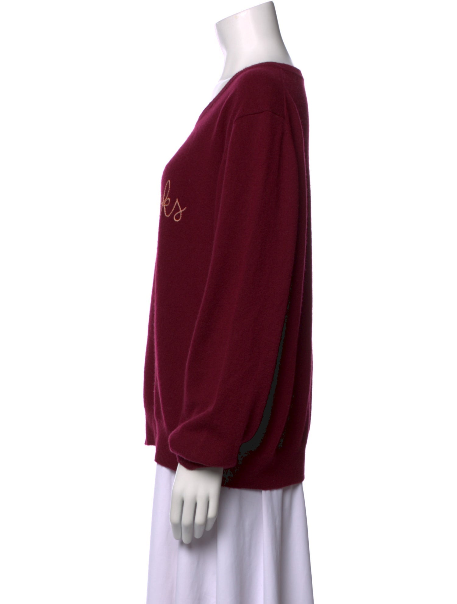 Lingua Franca Cashmere Graphic Print Sweater