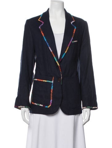 Pre-owned Lingua Franca Blazer In Blue