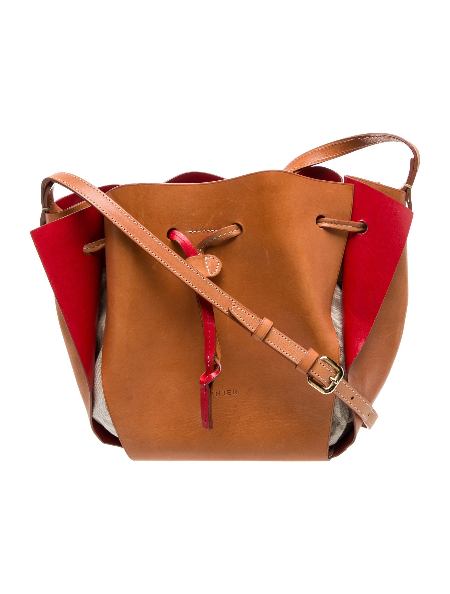 Linjer Leather Bucket Bag