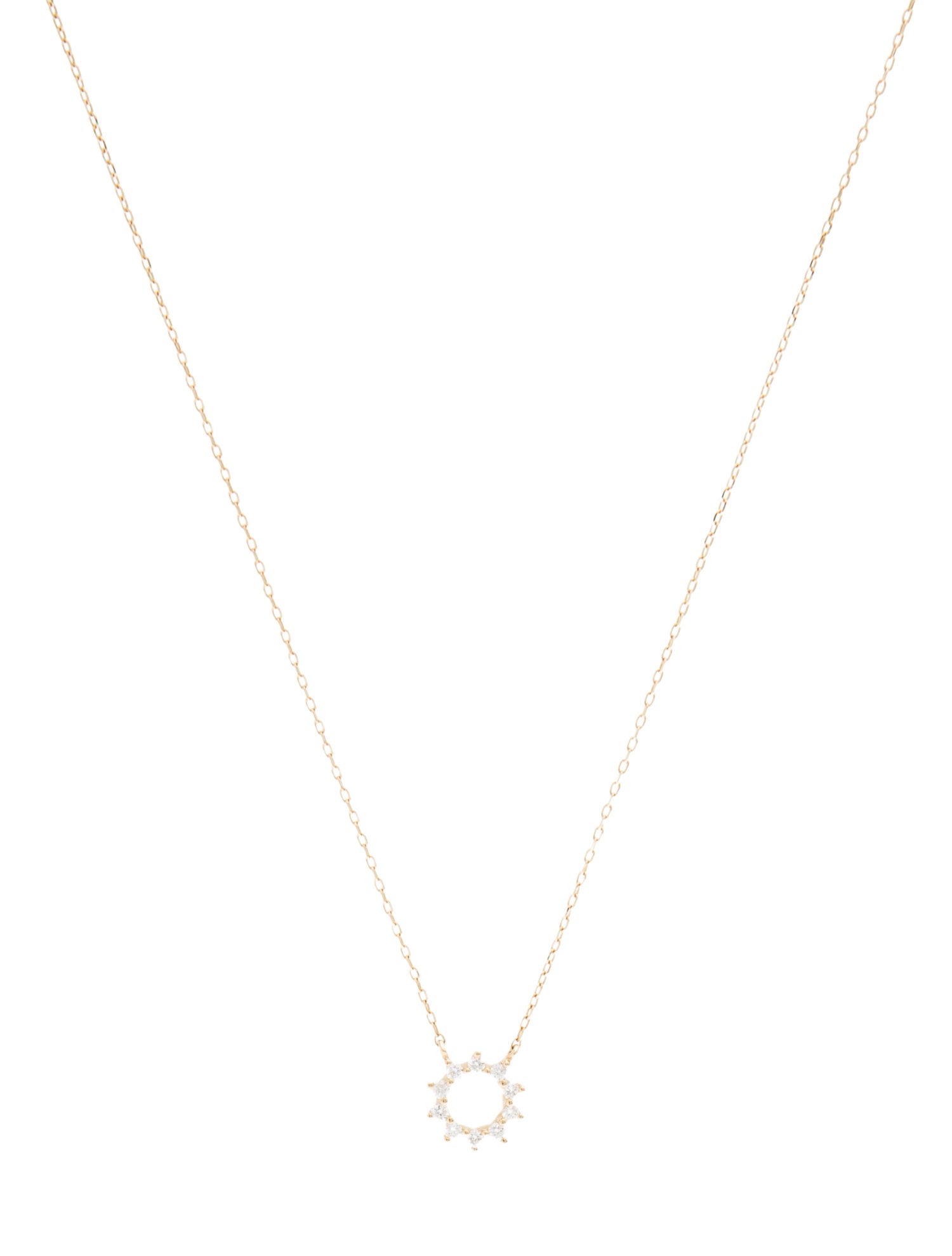 Linjer 14K Lab-Grown Diamond Sun Pendant Necklace