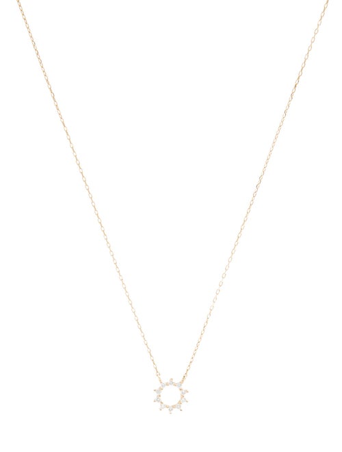 Linjer 14K Lab-Grown Diamond Sun Pendant Necklace