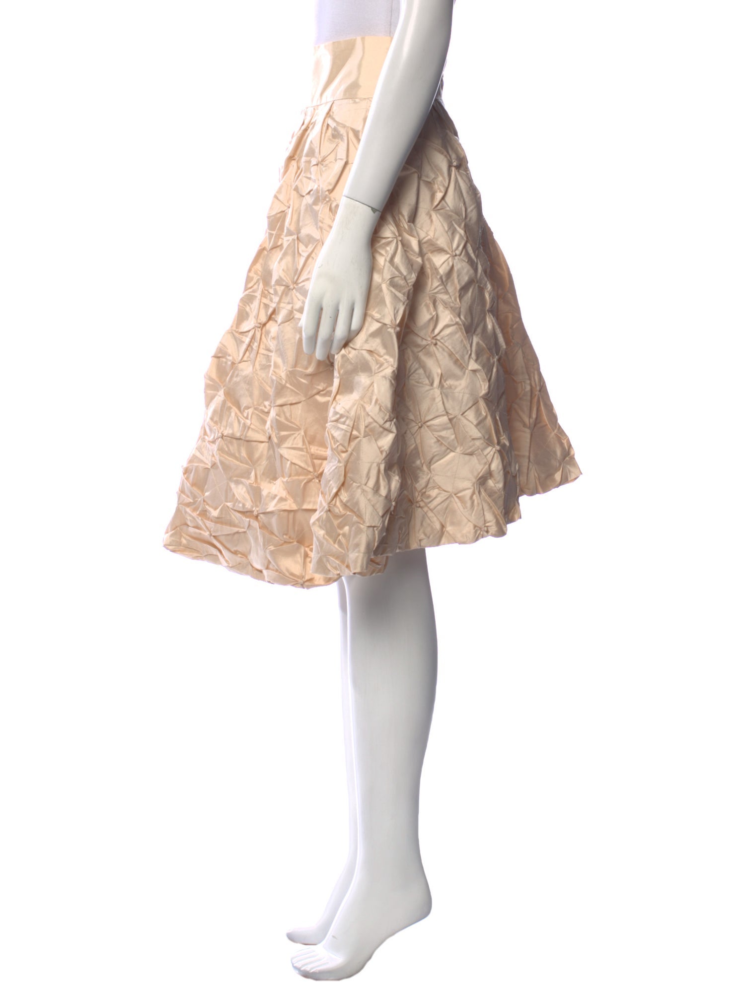 Linda Lundstrom Laparka Silk Knee-Length Skirt