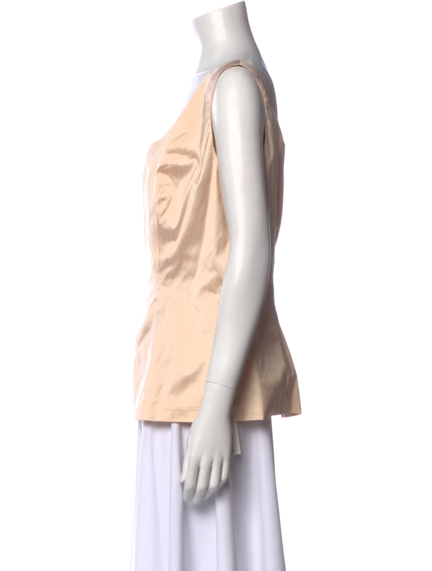 Linda Lundstrom Laparka Silk Scoop Neck Top w/ Tags