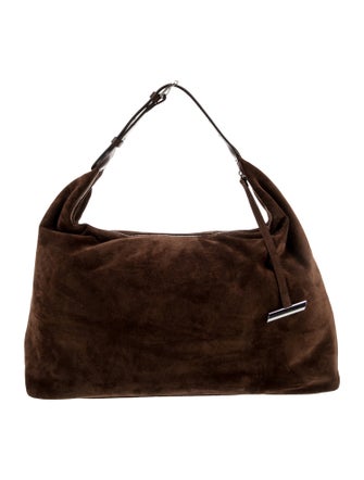 Liffner Suede Top Handle Bag