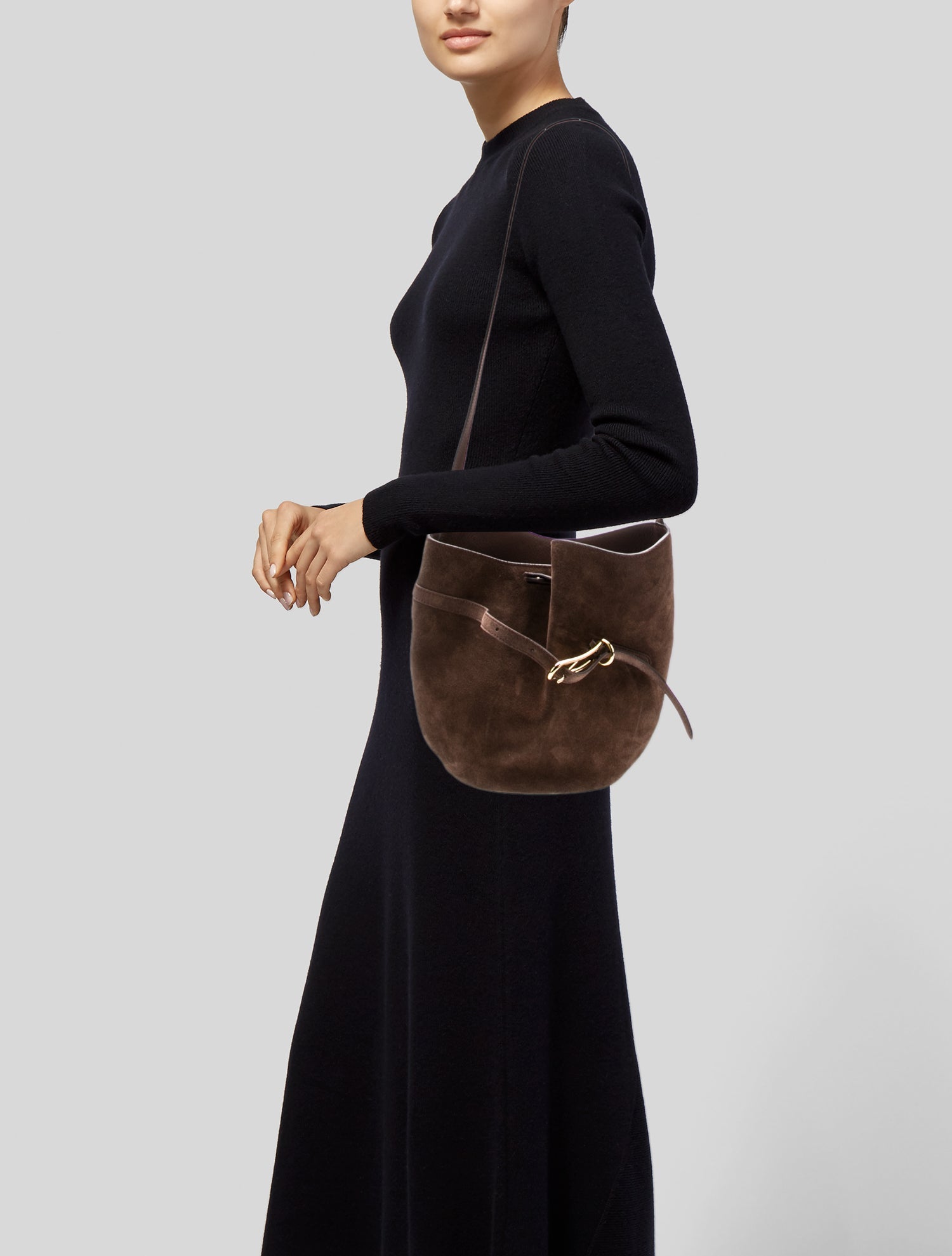 Liffner Suede Bucket Bag