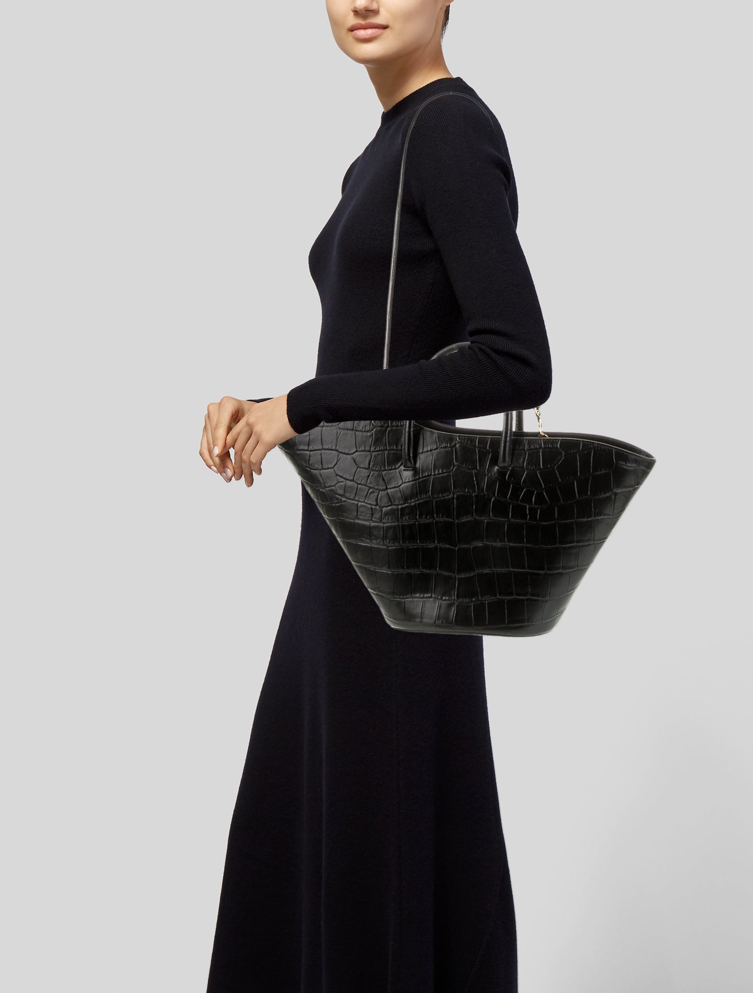 Liffner Embossed Leather Top Handle Bag