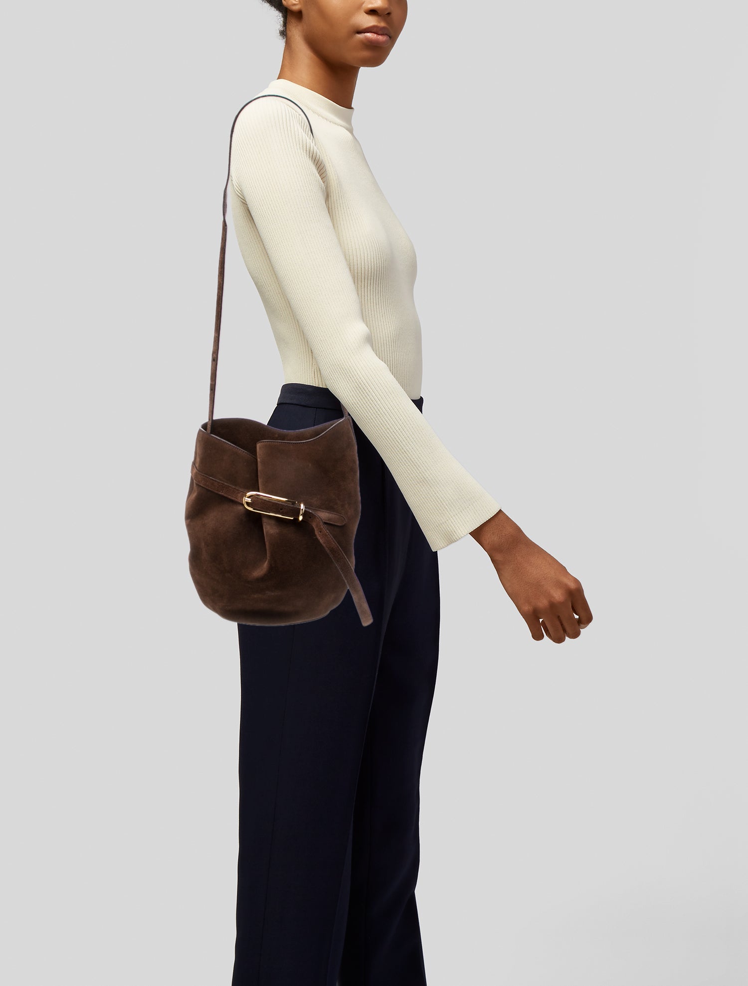 Liffner Suede Bucket Bag
